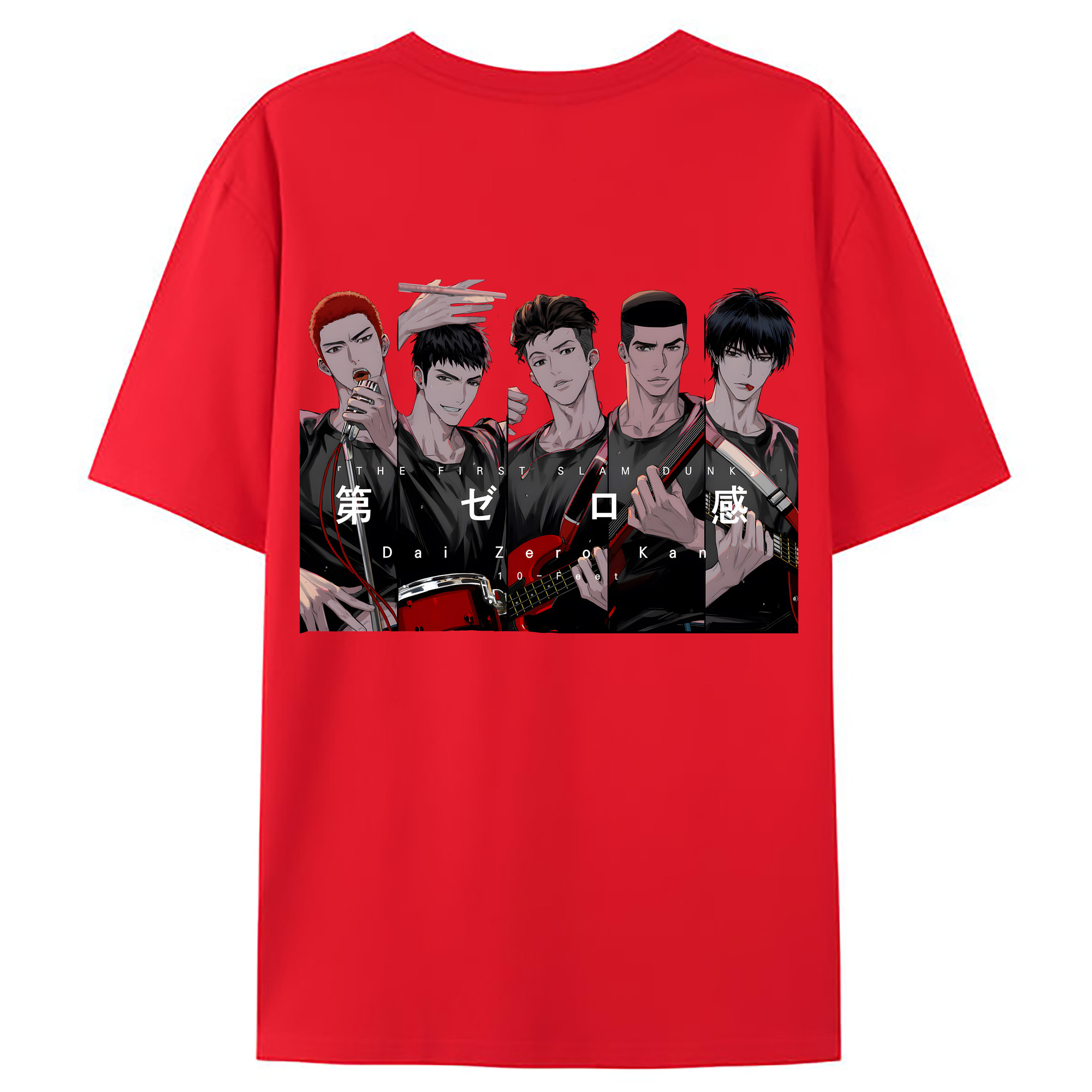 （画像用） SLAM DUNK／スラムダンク 綿100％ メンズ半袖Tシャツ（バックプリント） 通気性