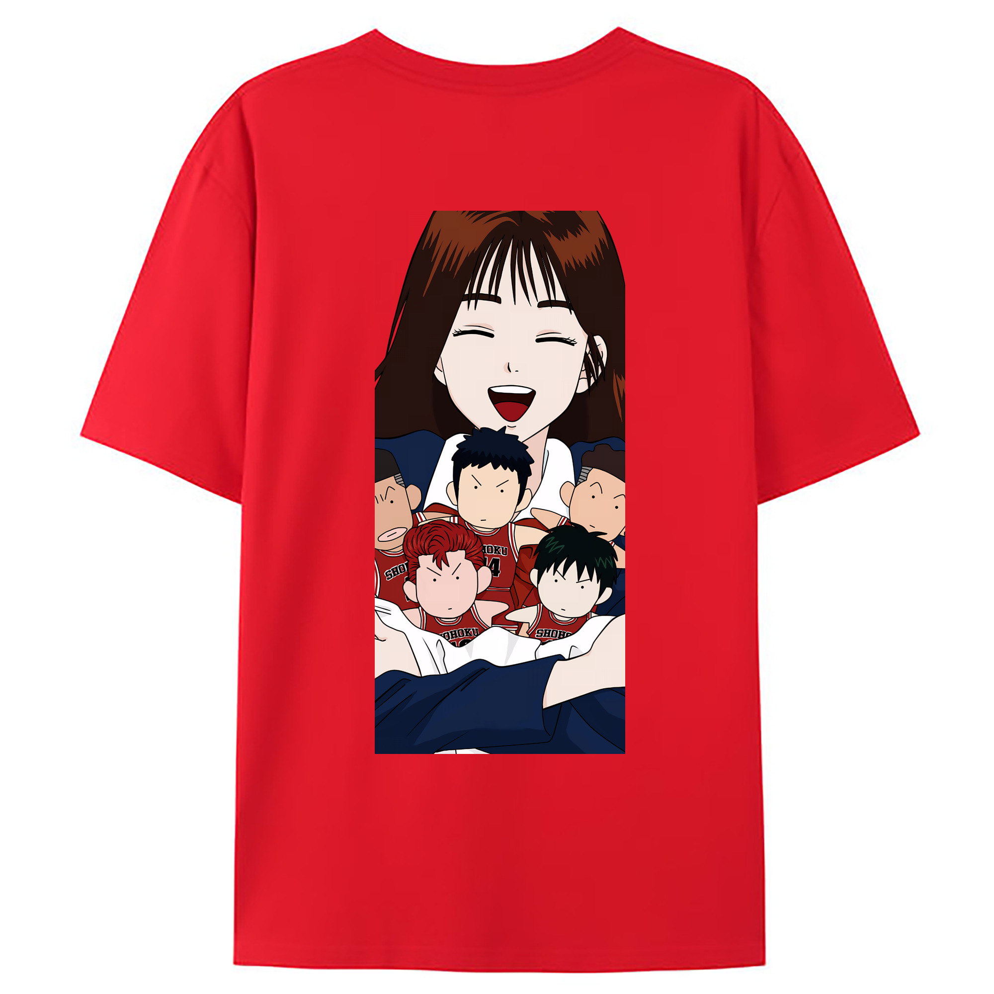 （画像用） SLAM DUNK／スラムダンク 綿100％ メンズ半袖Tシャツ（バックプリント） 通気性