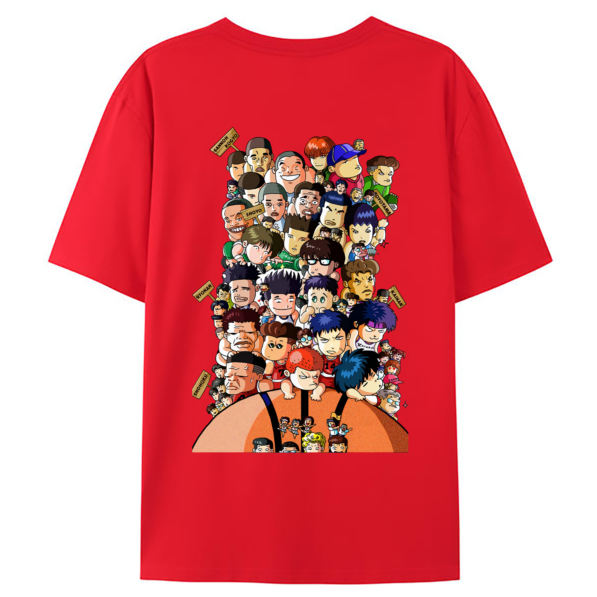 （画像用） SLAM DUNK／スラムダンク 綿100％ メンズ半袖Tシャツ（バックプリント） 通気性