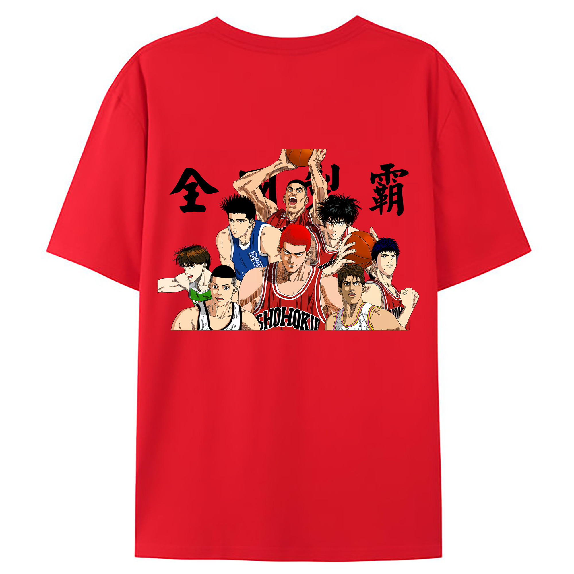 （画像用） SLAM DUNK／スラムダンク 綿100％ メンズ半袖Tシャツ（バックプリント） 通気性
