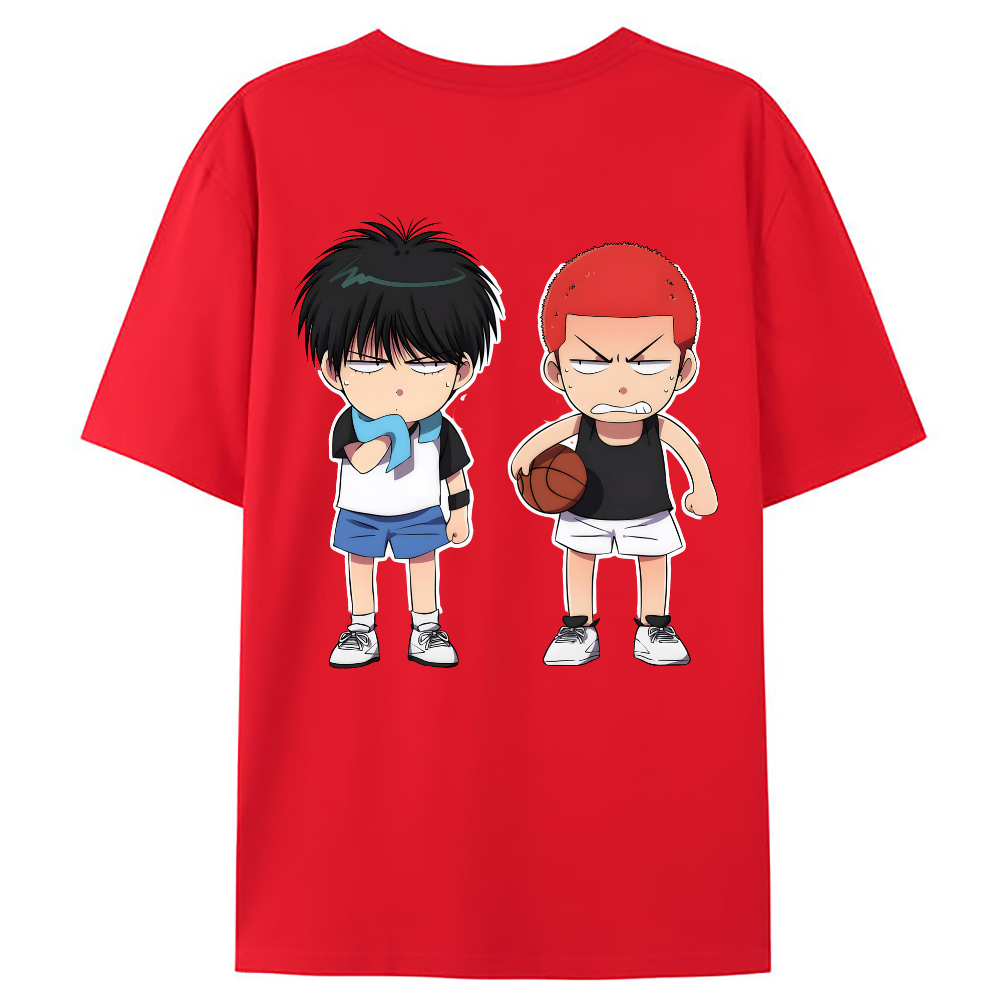 （画像用） SLAM DUNK／スラムダンク 綿100％ メンズ半袖Tシャツ（バックプリント） 通気性