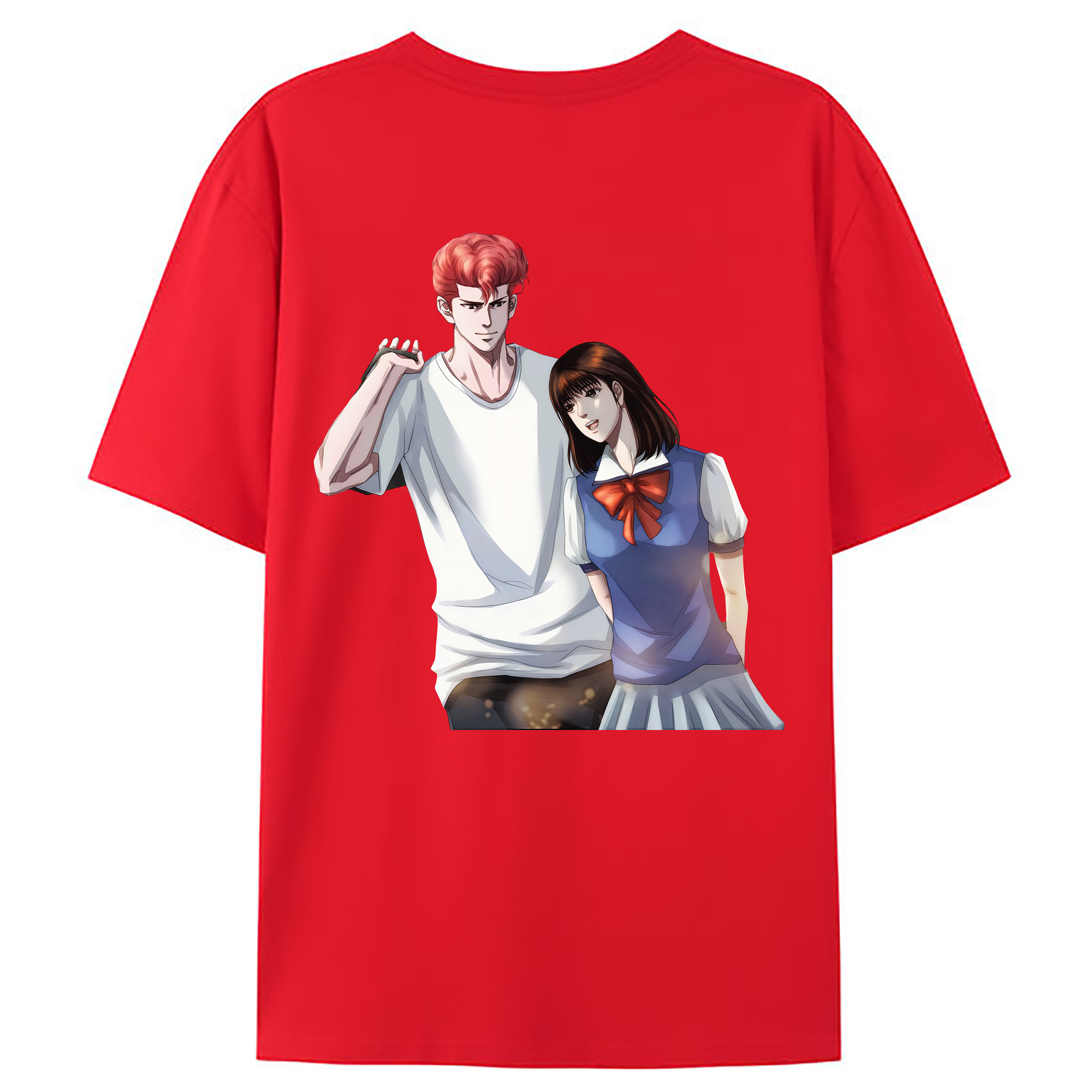 （画像用） SLAM DUNK／スラムダンク 綿100％ メンズ半袖Tシャツ（バックプリント） 通気性