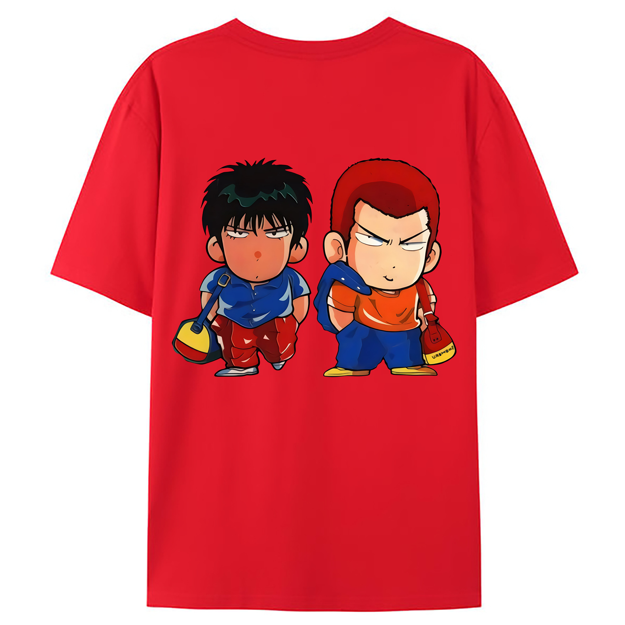 （画像用） SLAM DUNK／スラムダンク 綿100％ メンズ半袖Tシャツ（バックプリント） 通気性