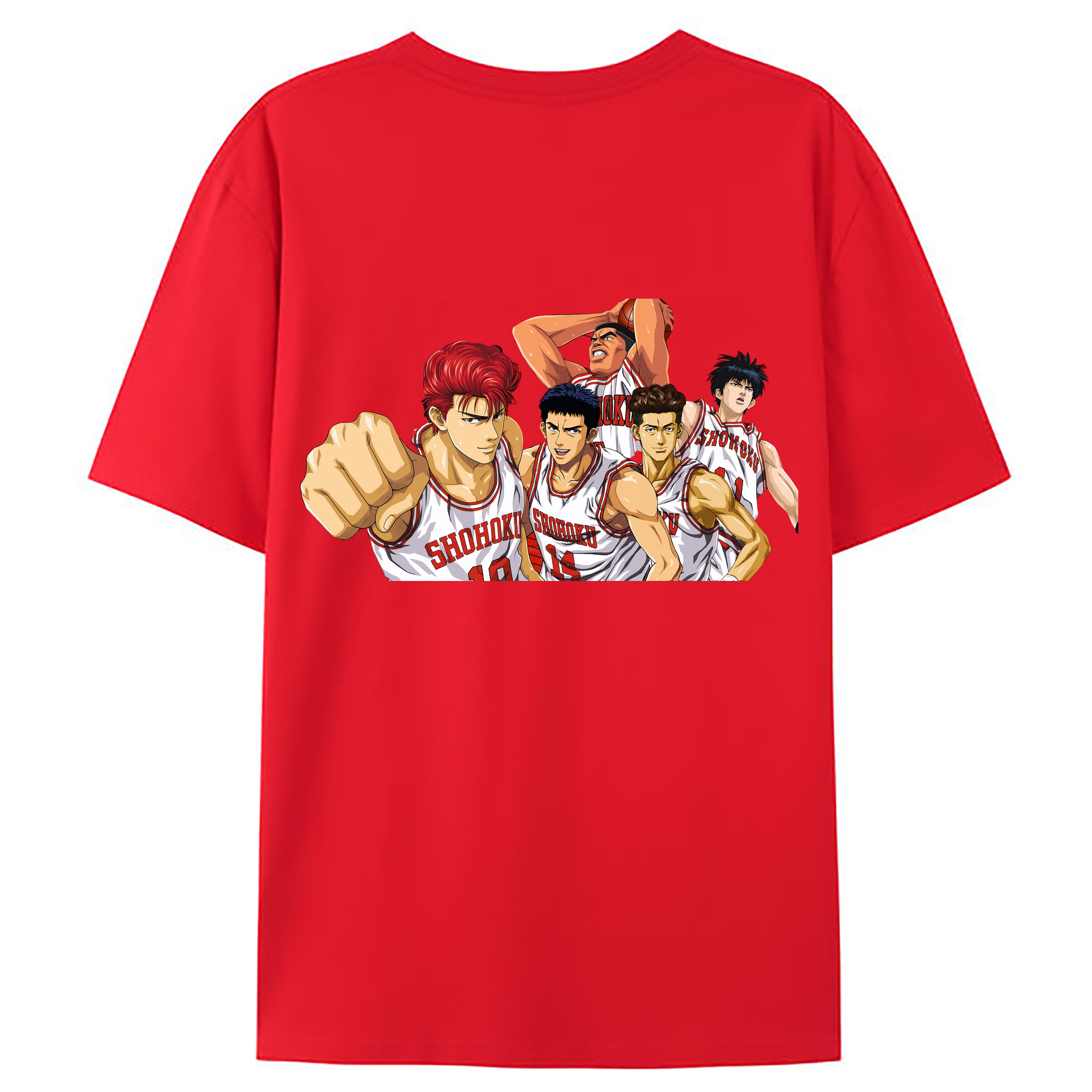 （画像用） SLAM DUNK／スラムダンク 綿100％ メンズ半袖Tシャツ（バックプリント） 通気性