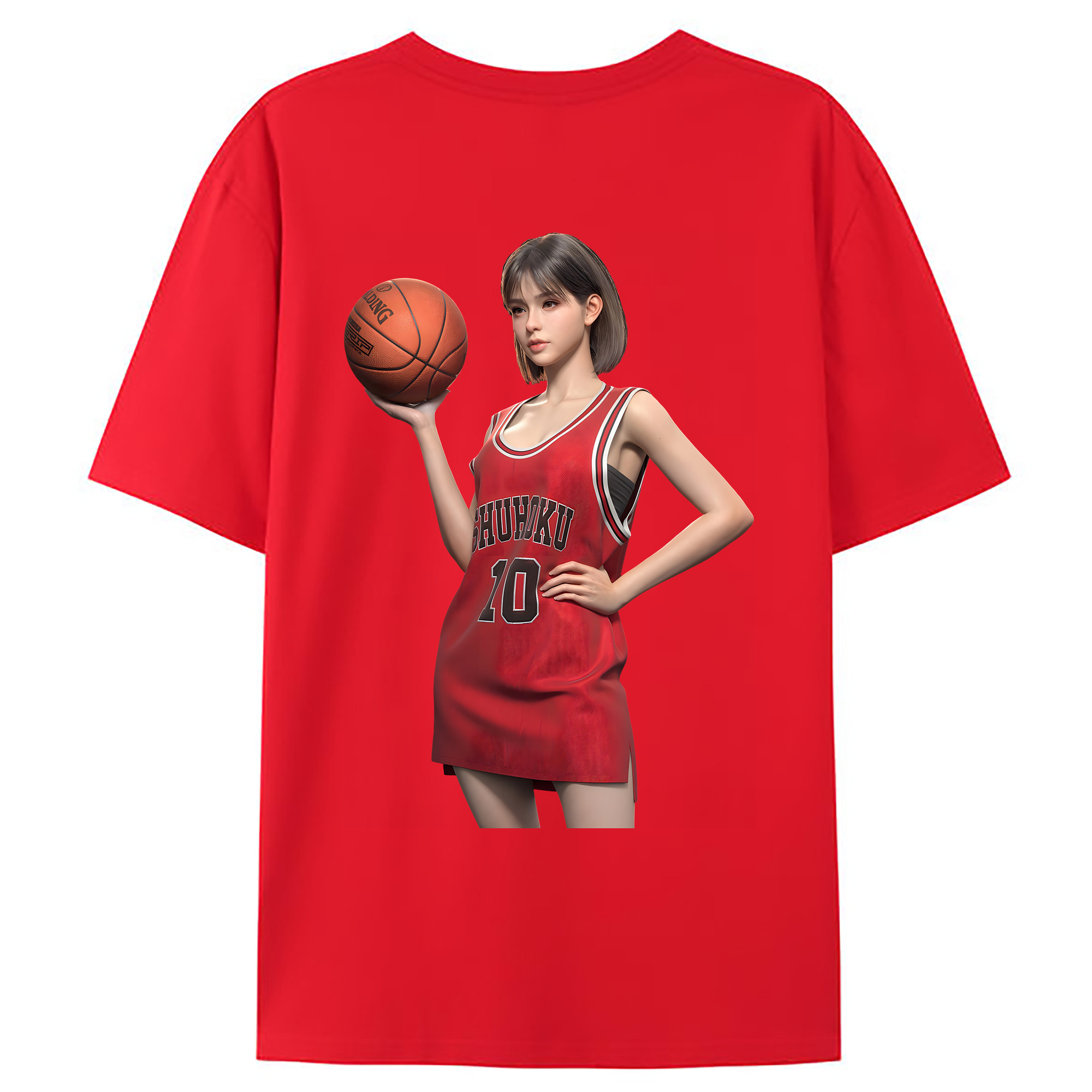 （画像用） SLAM DUNK／スラムダンク 綿100％ メンズ半袖Tシャツ（バックプリント） 通気性