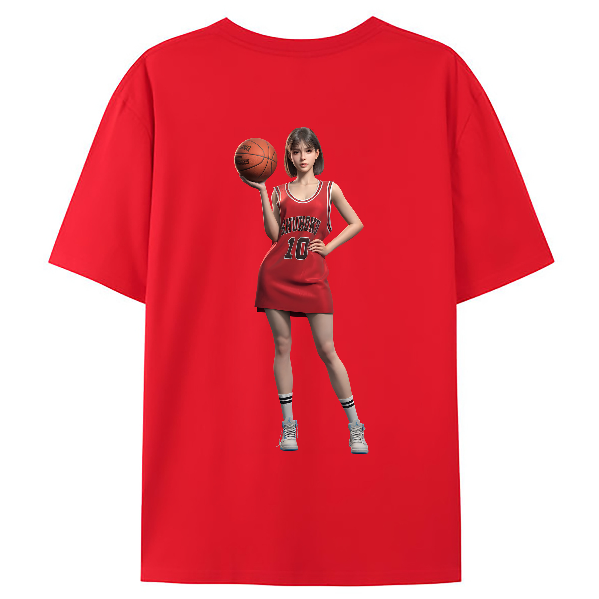 （画像用） SLAM DUNK／スラムダンク 綿100％ メンズ半袖Tシャツ（バックプリント） 通気性