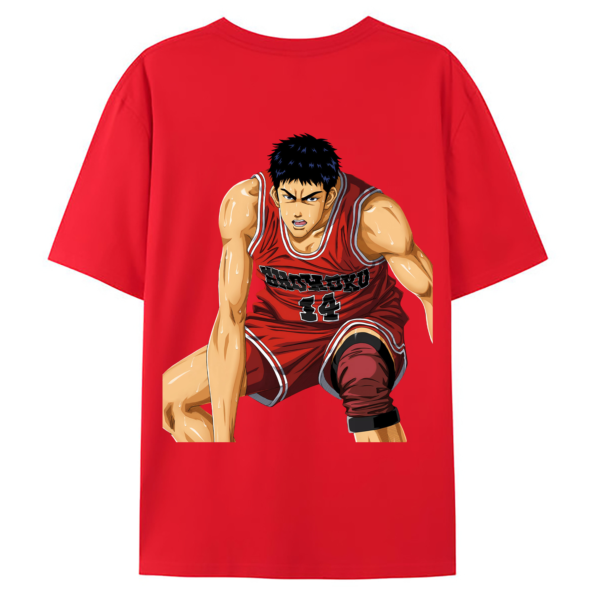 （画像用） SLAM DUNK／スラムダンク 綿100％ メンズ半袖Tシャツ（バックプリント） 通気性