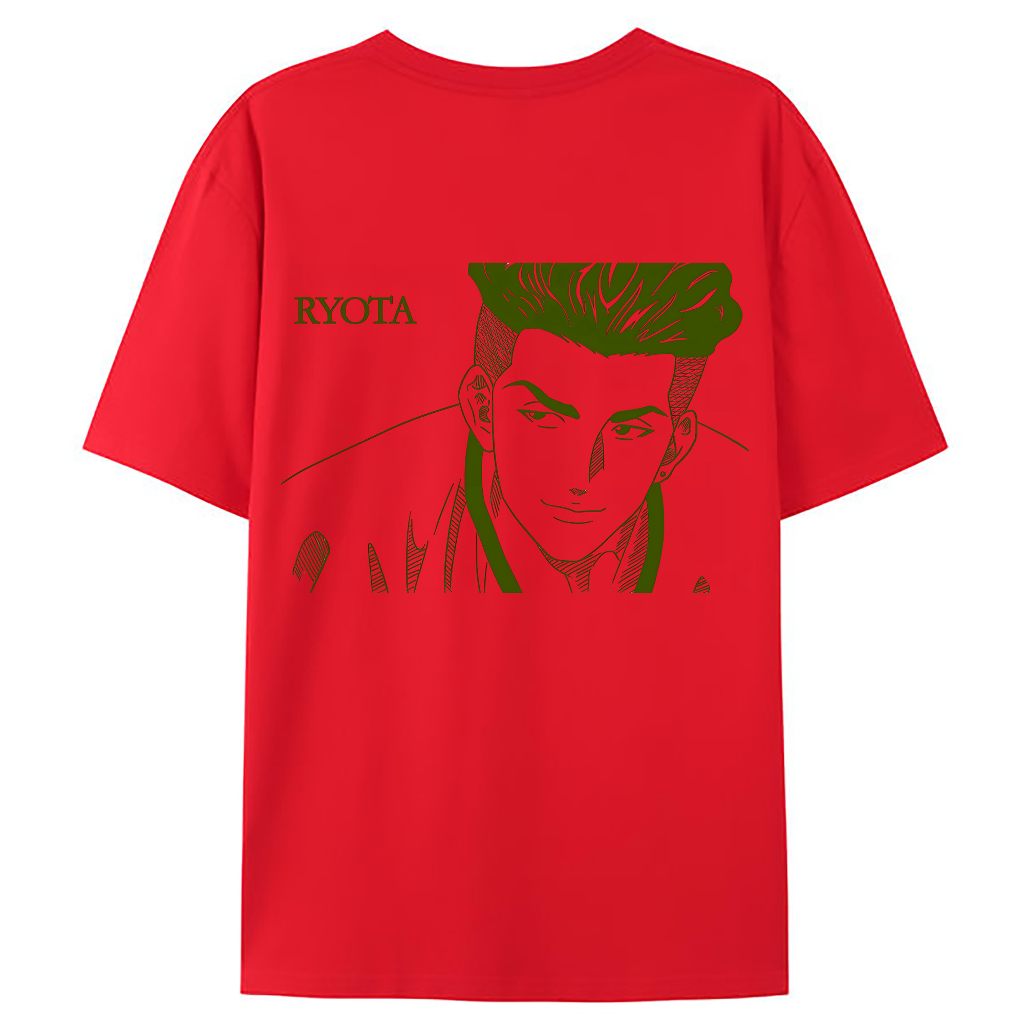 （画像用） SLAM DUNK／スラムダンク 綿100％ メンズ半袖Tシャツ（バックプリント） 通気性