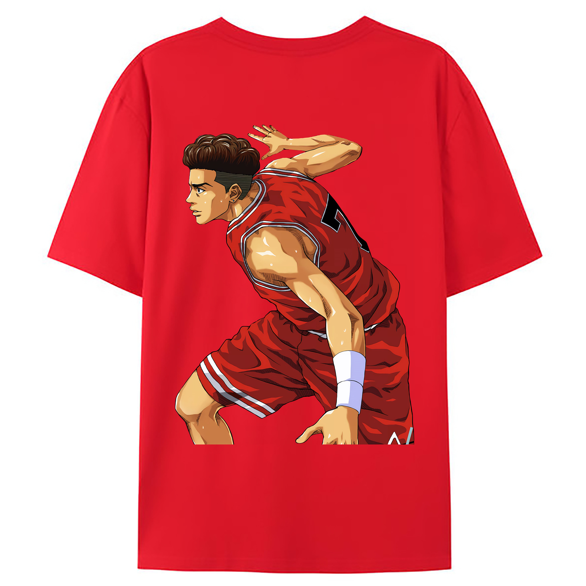 （画像用） SLAM DUNK／スラムダンク 綿100％ メンズ半袖Tシャツ（バックプリント） 通気性
