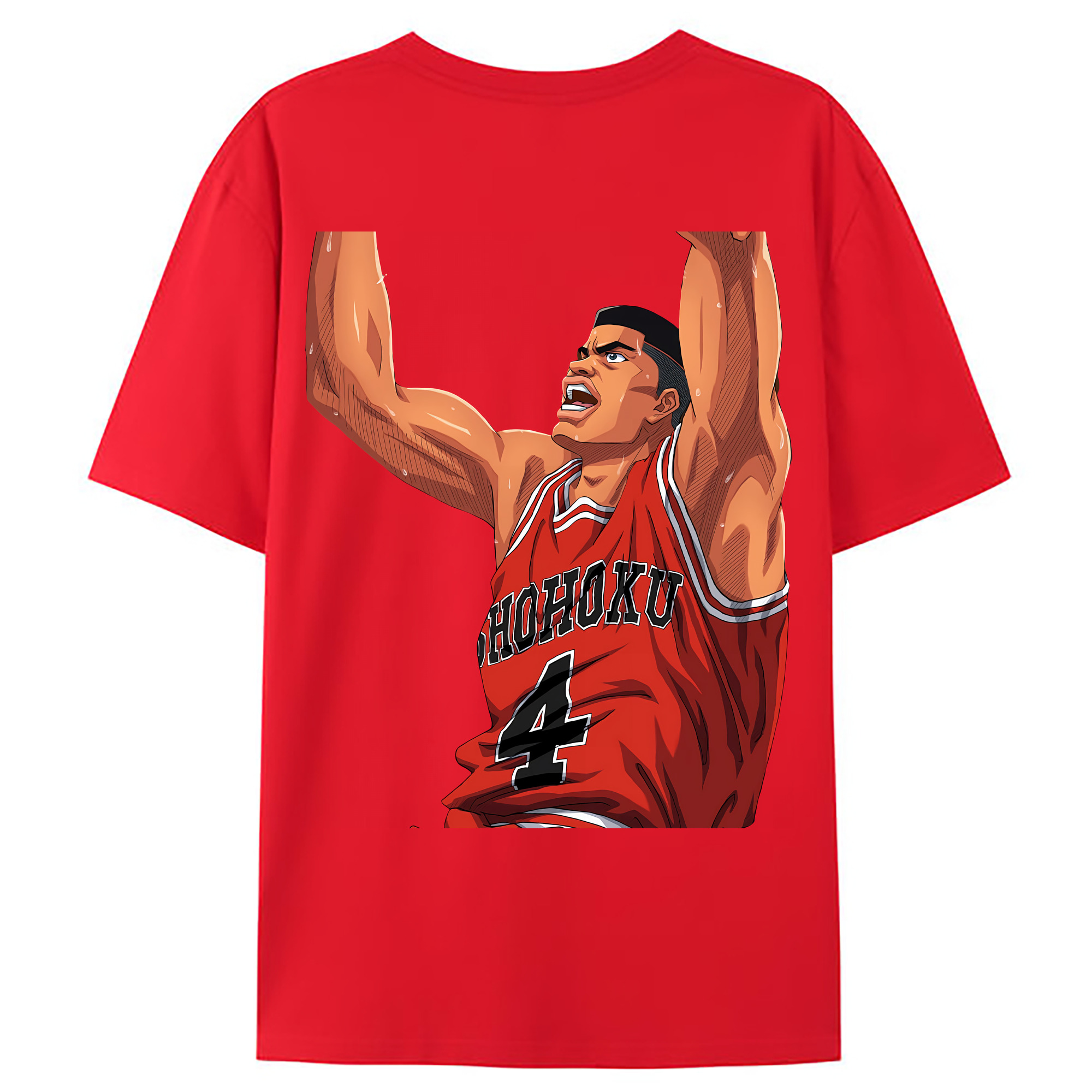 （画像用） SLAM DUNK／スラムダンク 綿100％ メンズ半袖Tシャツ（バックプリント） 通気性