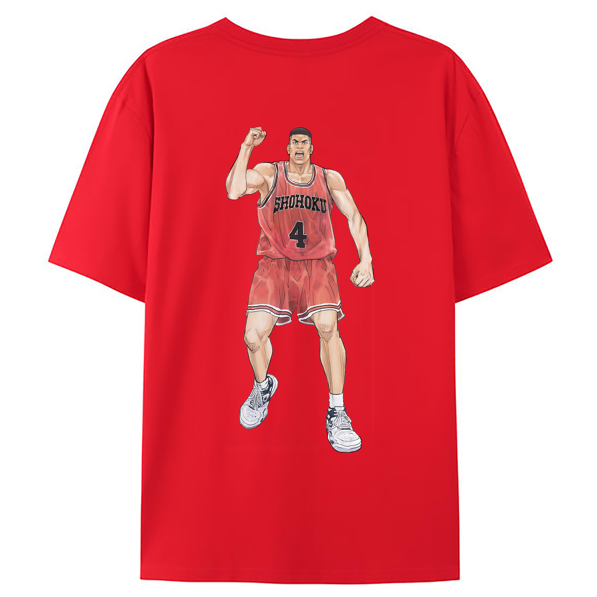（画像用） SLAM DUNK／スラムダンク 綿100％ メンズ半袖Tシャツ（バックプリント） 通気性