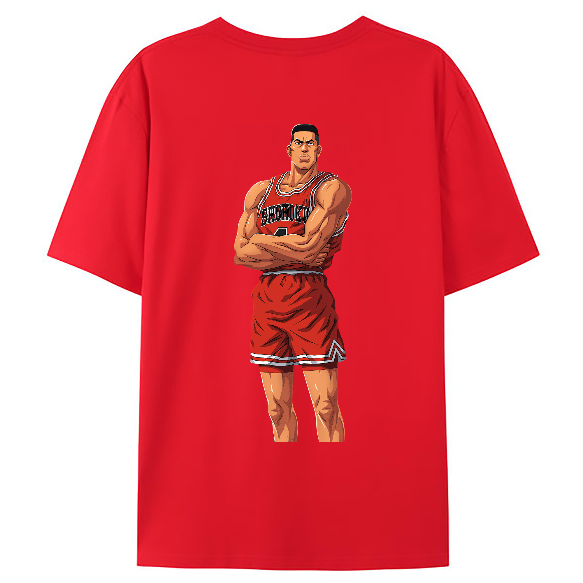 （画像用） SLAM DUNK／スラムダンク 綿100％ メンズ半袖Tシャツ（バックプリント） 通気性
