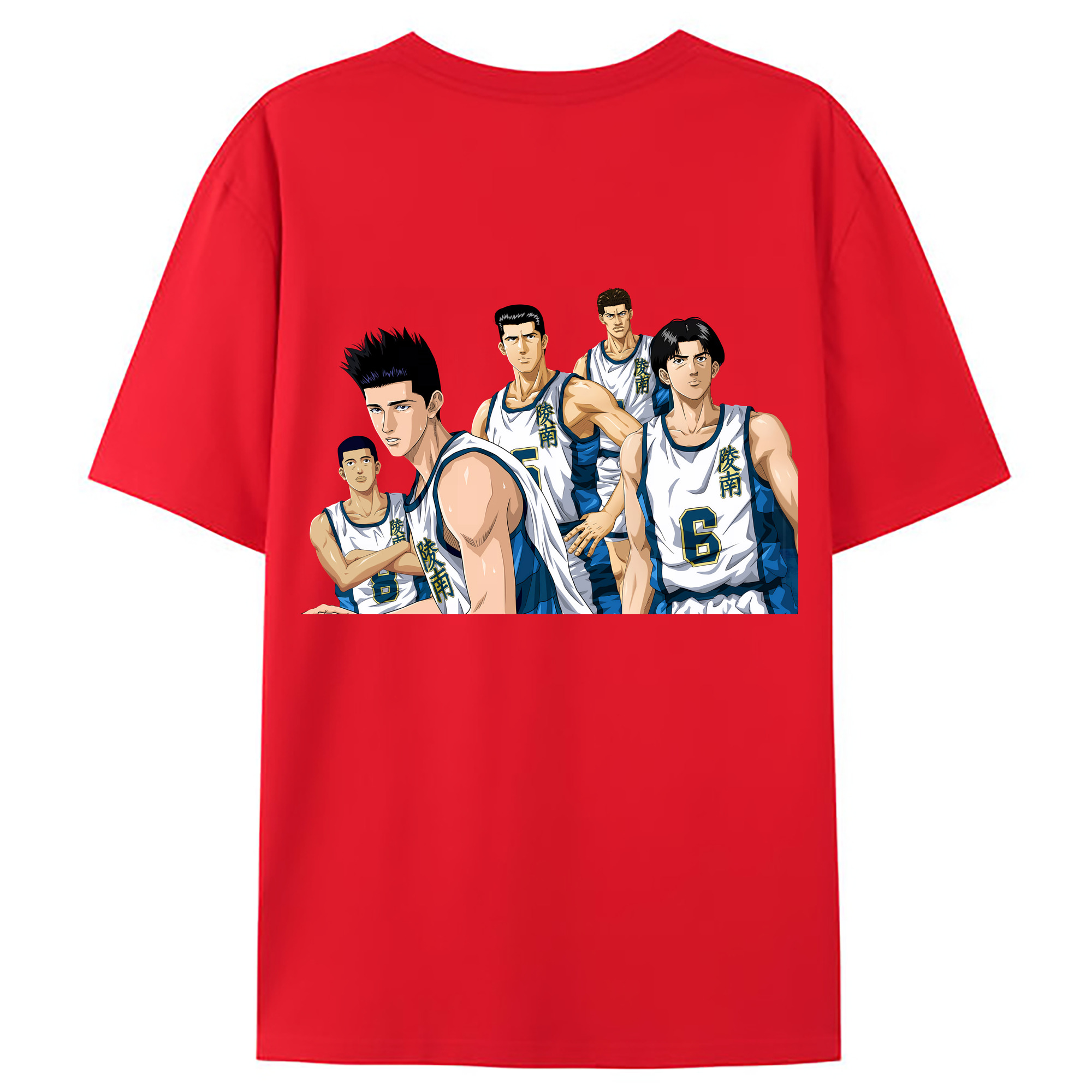 （画像用） SLAM DUNK／スラムダンク 綿100％ メンズ半袖Tシャツ（バックプリント） 通気性