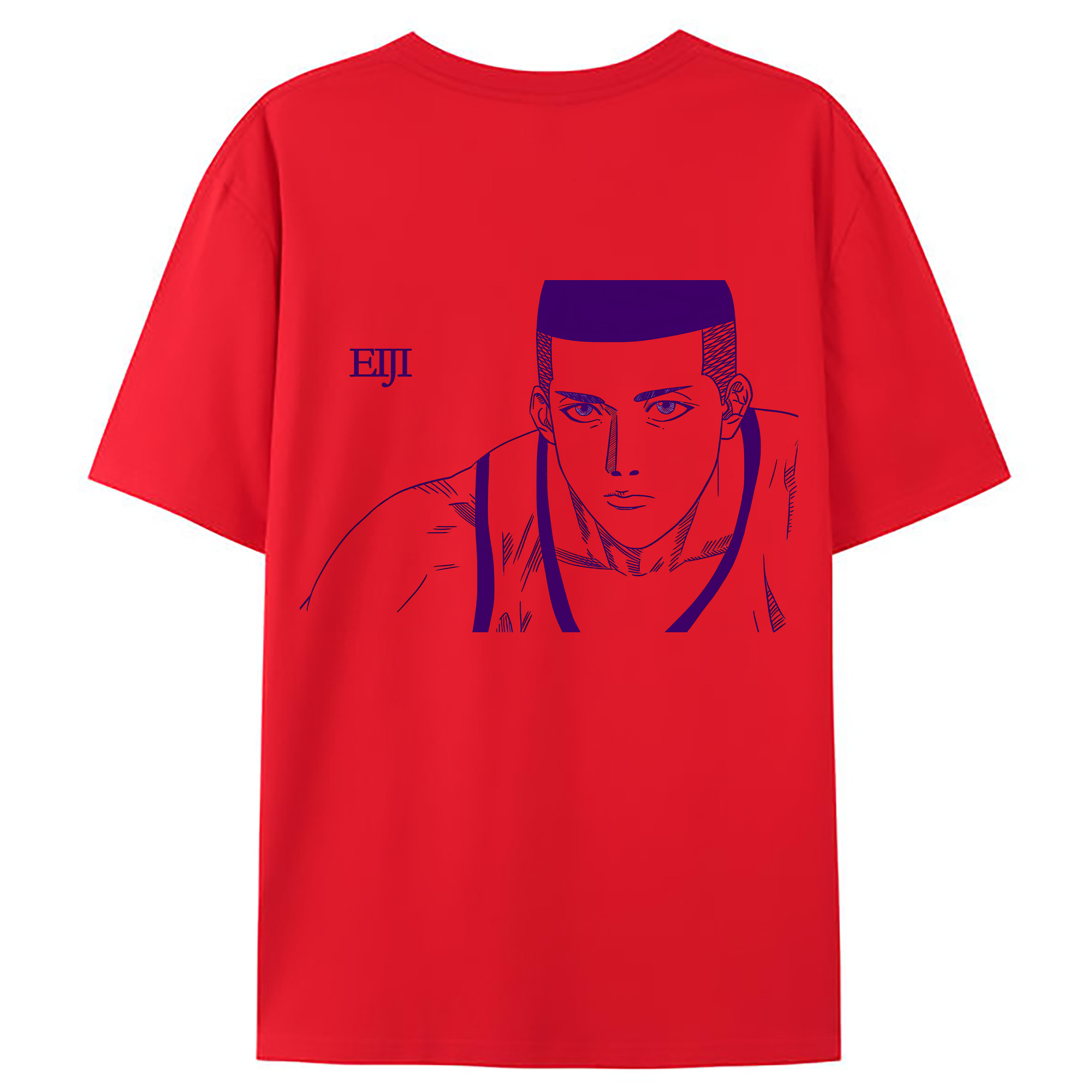 （画像用） SLAM DUNK／スラムダンク 綿100％ メンズ半袖Tシャツ（バックプリント） 通気性