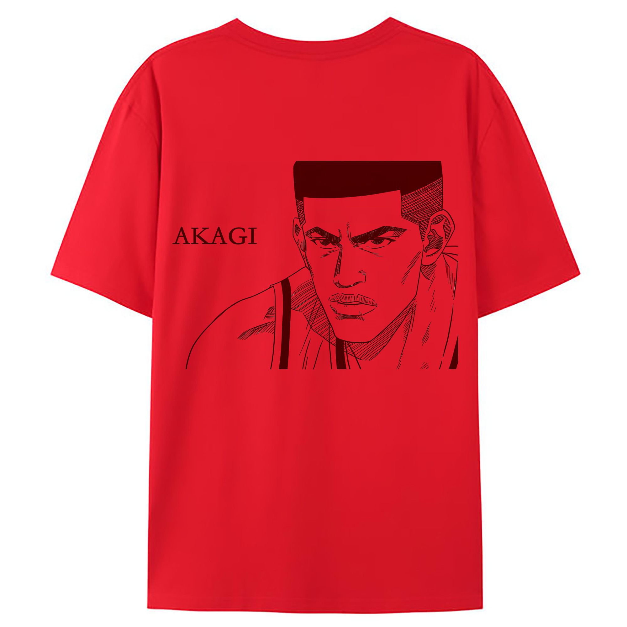 （画像用） SLAM DUNK／スラムダンク 綿100％ メンズ半袖Tシャツ（バックプリント） 通気性
