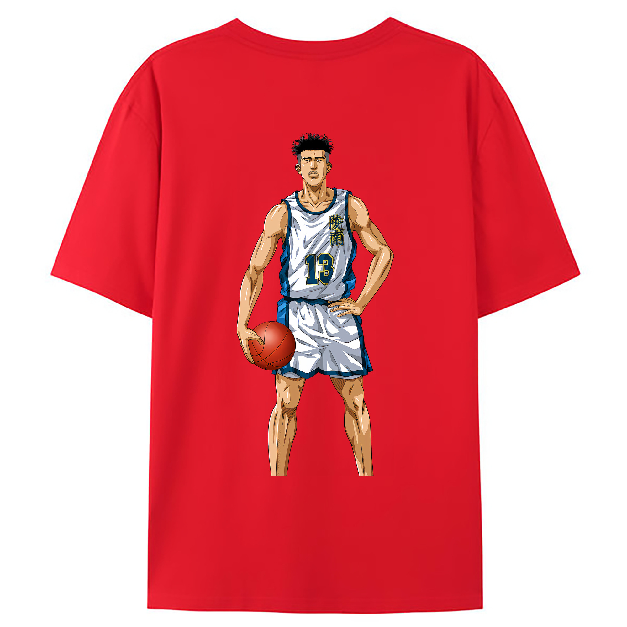（画像用） SLAM DUNK／スラムダンク 綿100％ メンズ半袖Tシャツ（バックプリント） 通気性