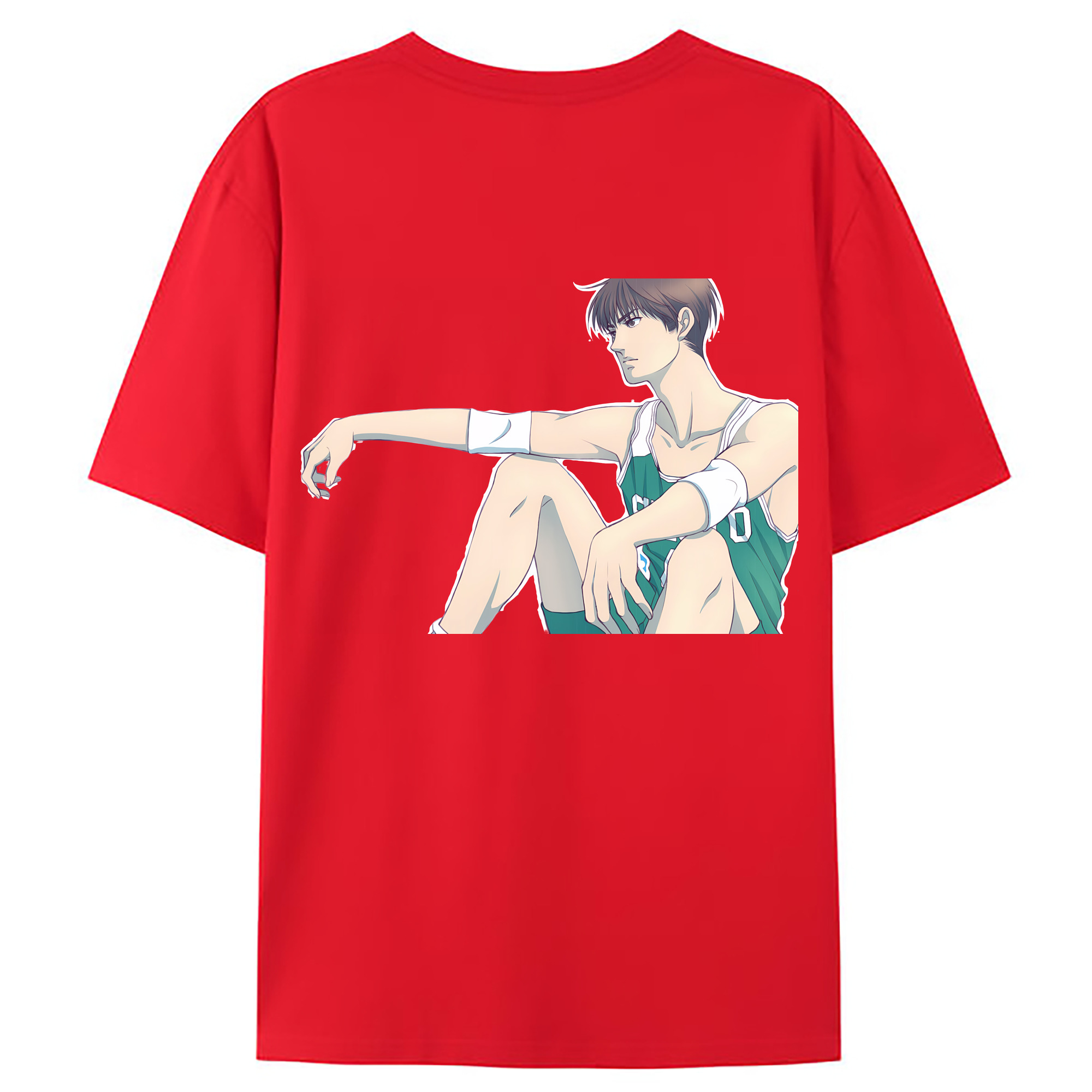（画像用） SLAM DUNK／スラムダンク 綿100％ メンズ半袖Tシャツ（バックプリント） 通気性