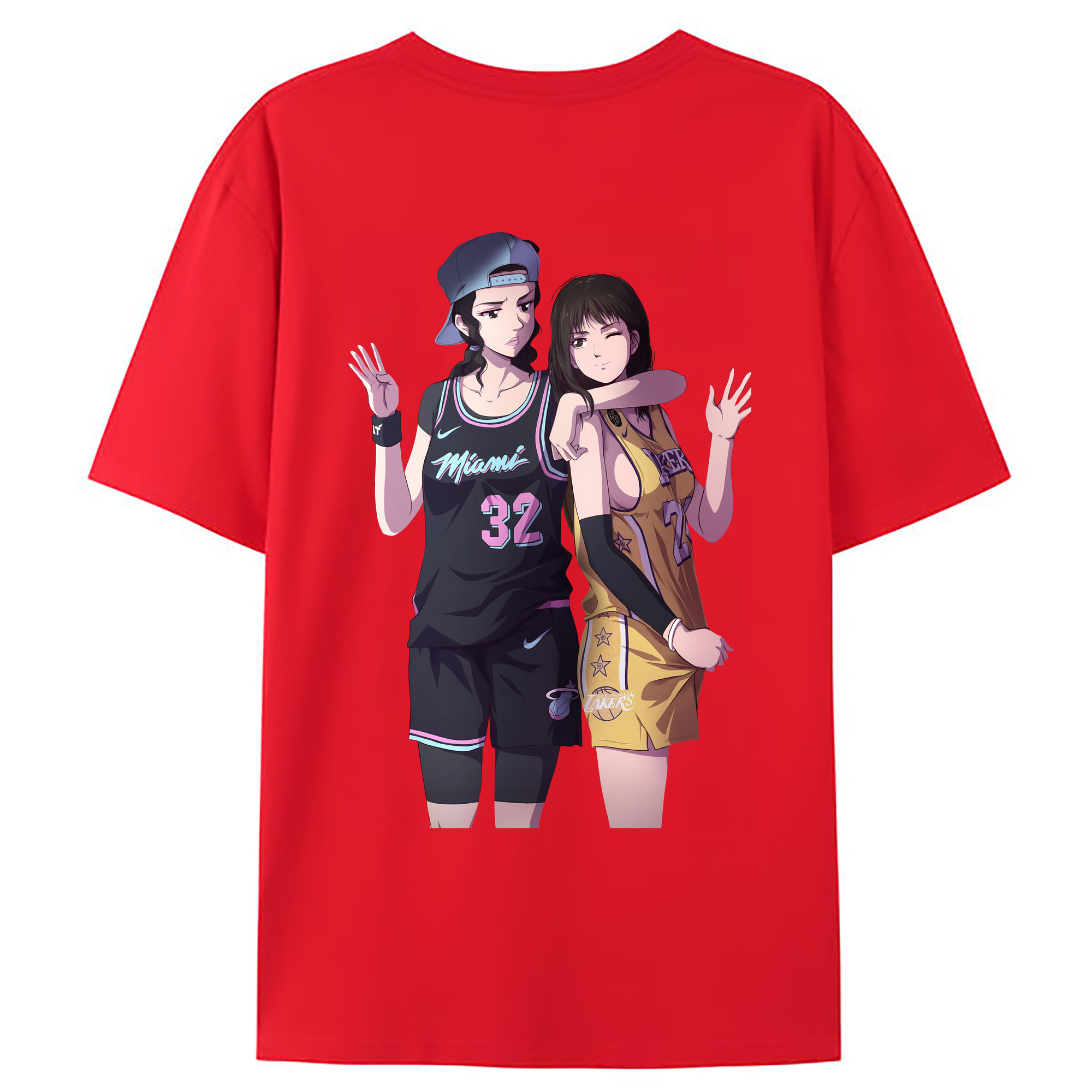 （画像用） SLAM DUNK／スラムダンク 綿100％ メンズ半袖Tシャツ（バックプリント） 通気性