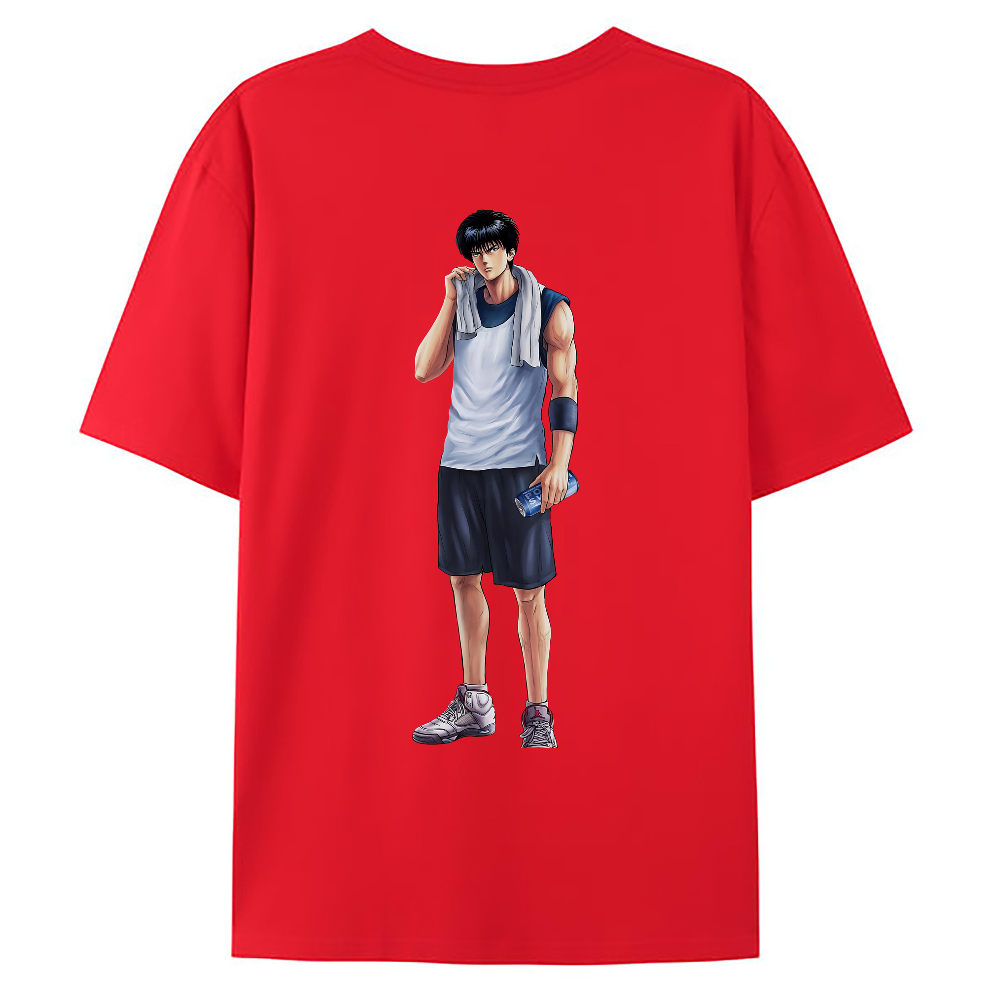 （画像用） SLAM DUNK／スラムダンク 綿100％ メンズ半袖Tシャツ（バックプリント） 通気性