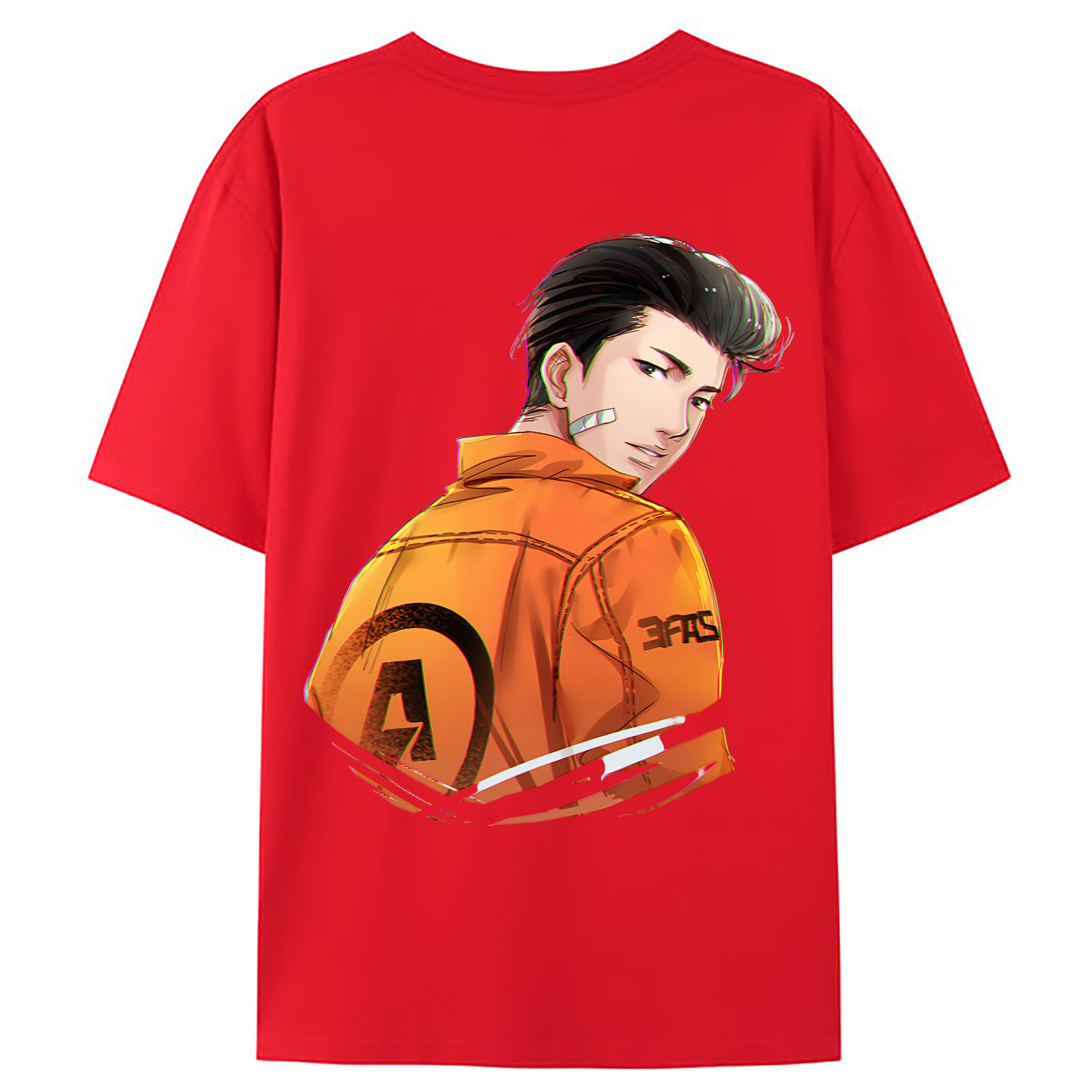 （画像用） SLAM DUNK／スラムダンク 綿100％ メンズ半袖Tシャツ（バックプリント） 通気性