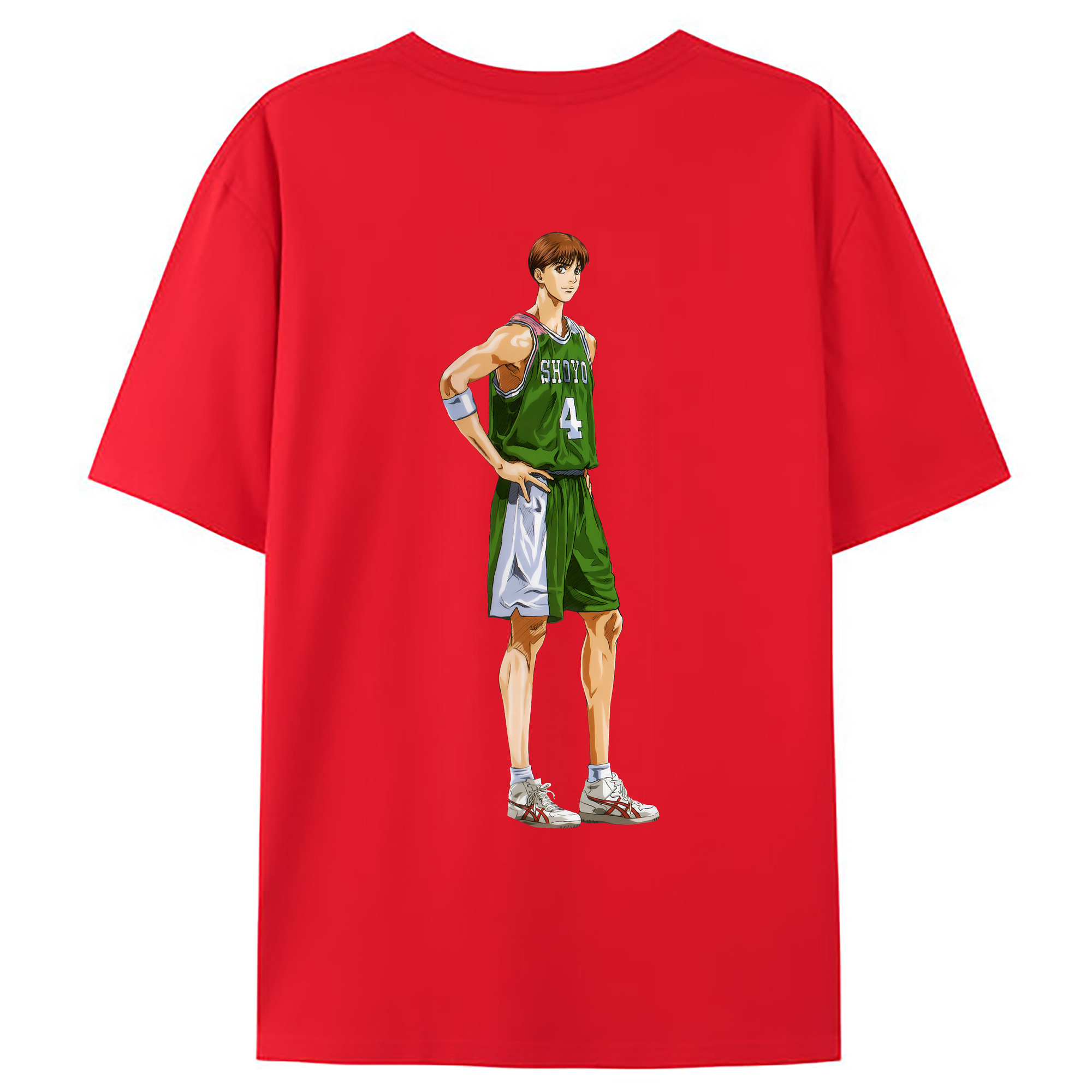 （画像用） SLAM DUNK／スラムダンク 綿100％ メンズ半袖Tシャツ（バックプリント） 通気性