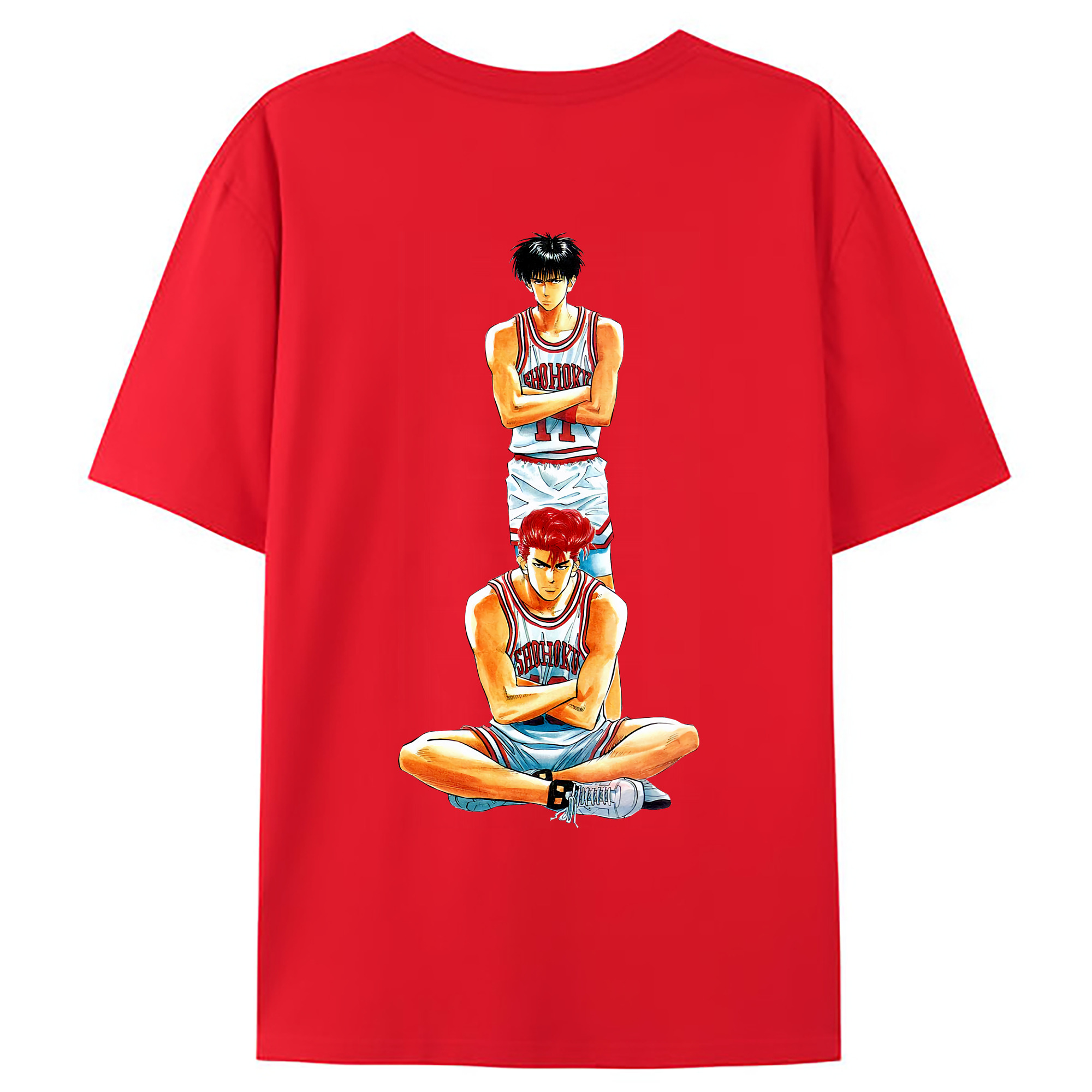 （画像用） SLAM DUNK／スラムダンク 綿100％ メンズ半袖Tシャツ（バックプリント） 通気性