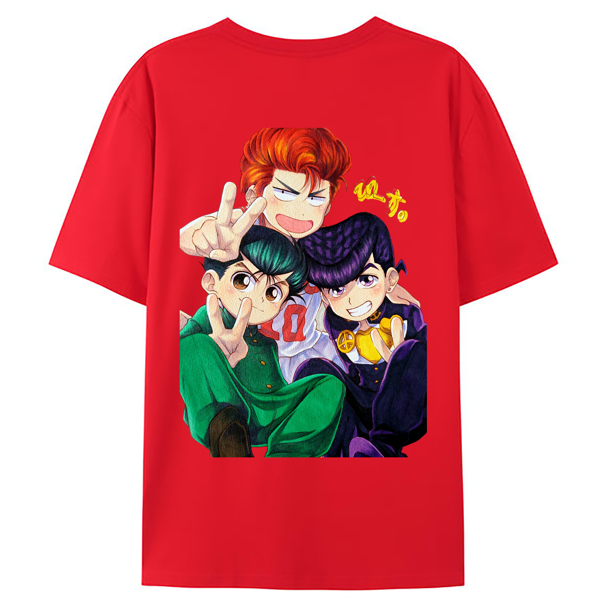 （画像用） SLAM DUNK／スラムダンク 綿100％ メンズ半袖Tシャツ（バックプリント） 通気性