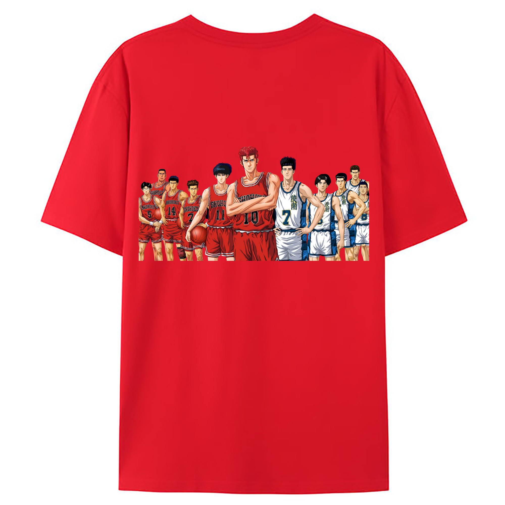 （画像用） SLAM DUNK／スラムダンク 綿100％ メンズ半袖Tシャツ（バックプリント） 通気性