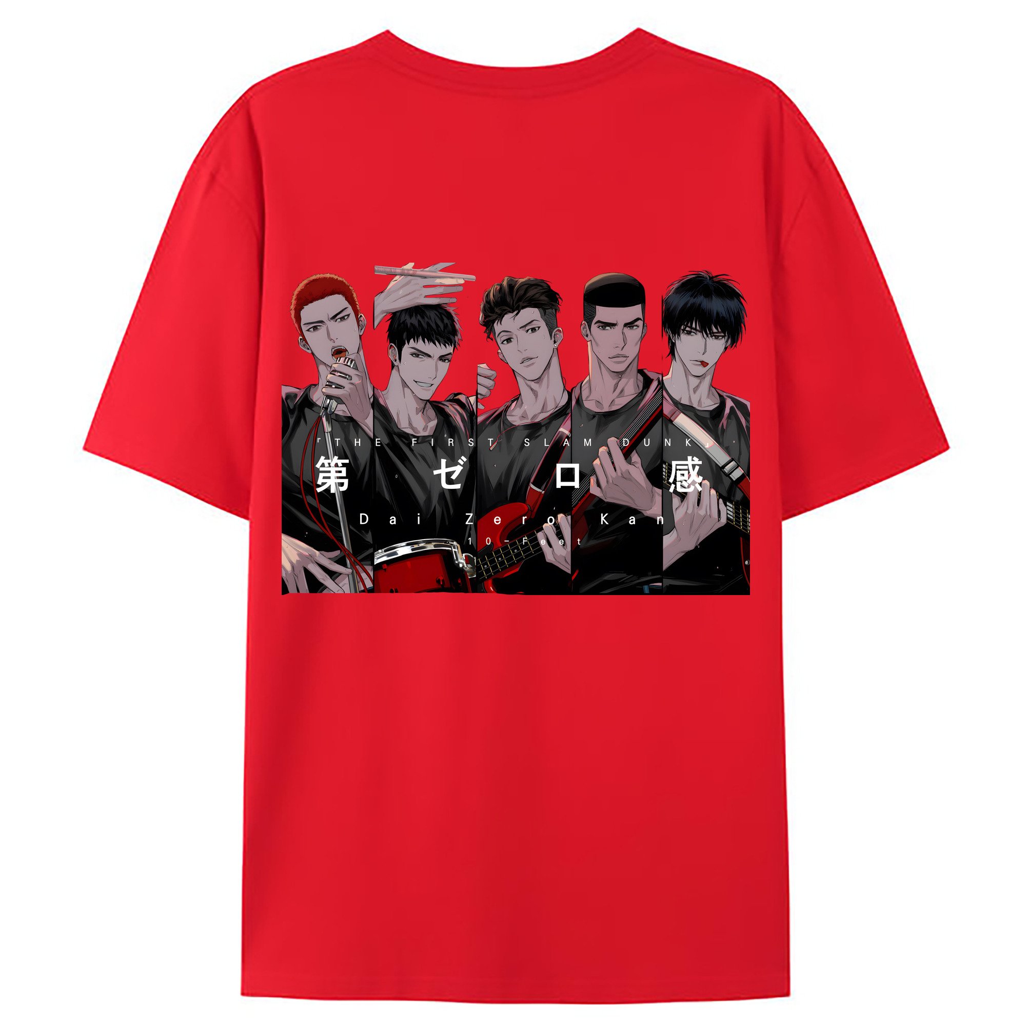 （画像用） SLAM DUNK／スラムダンク 綿100％ メンズ半袖Tシャツ（バックプリント） 通気性