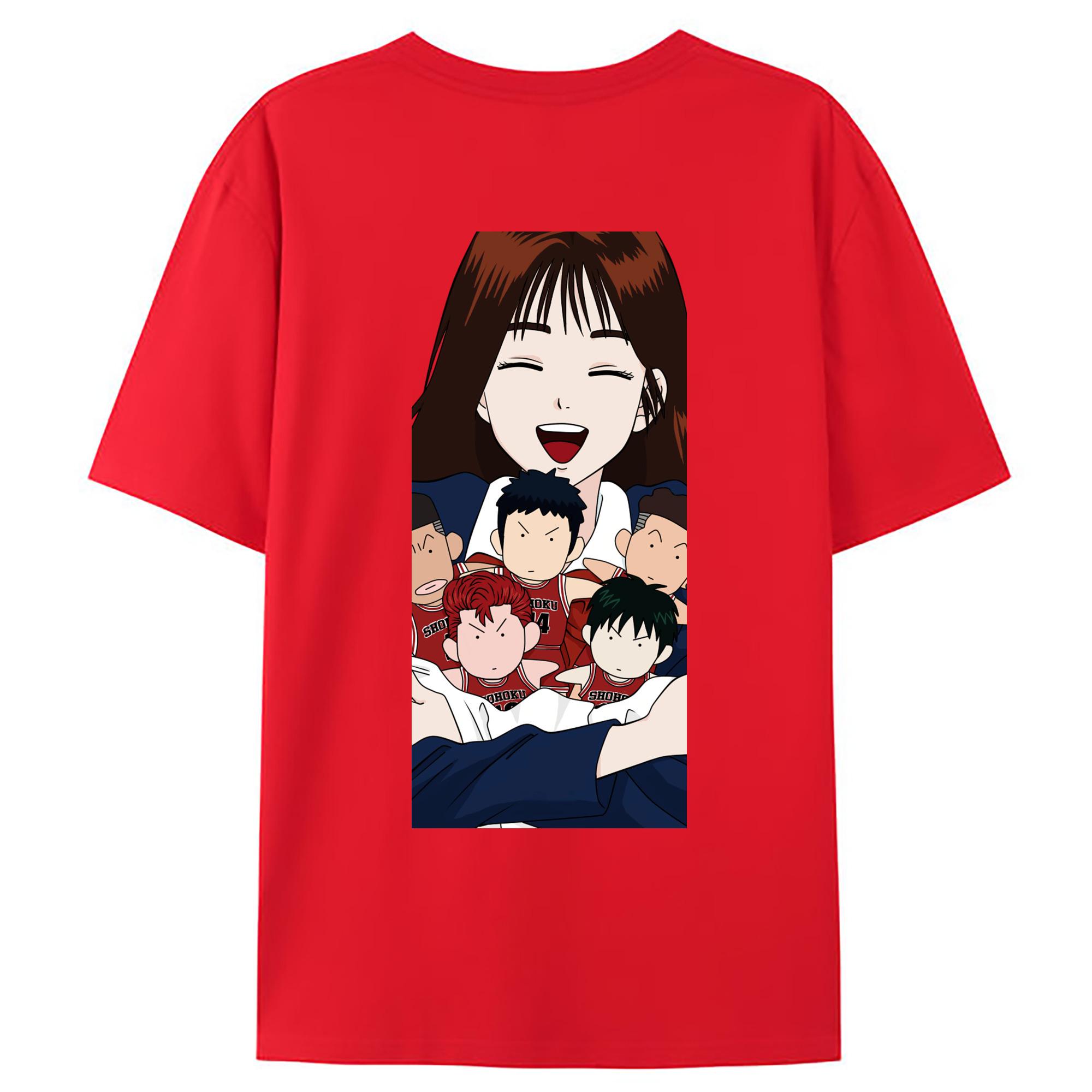 （画像用） SLAM DUNK／スラムダンク 綿100％ メンズ半袖Tシャツ（バックプリント） 通気性
