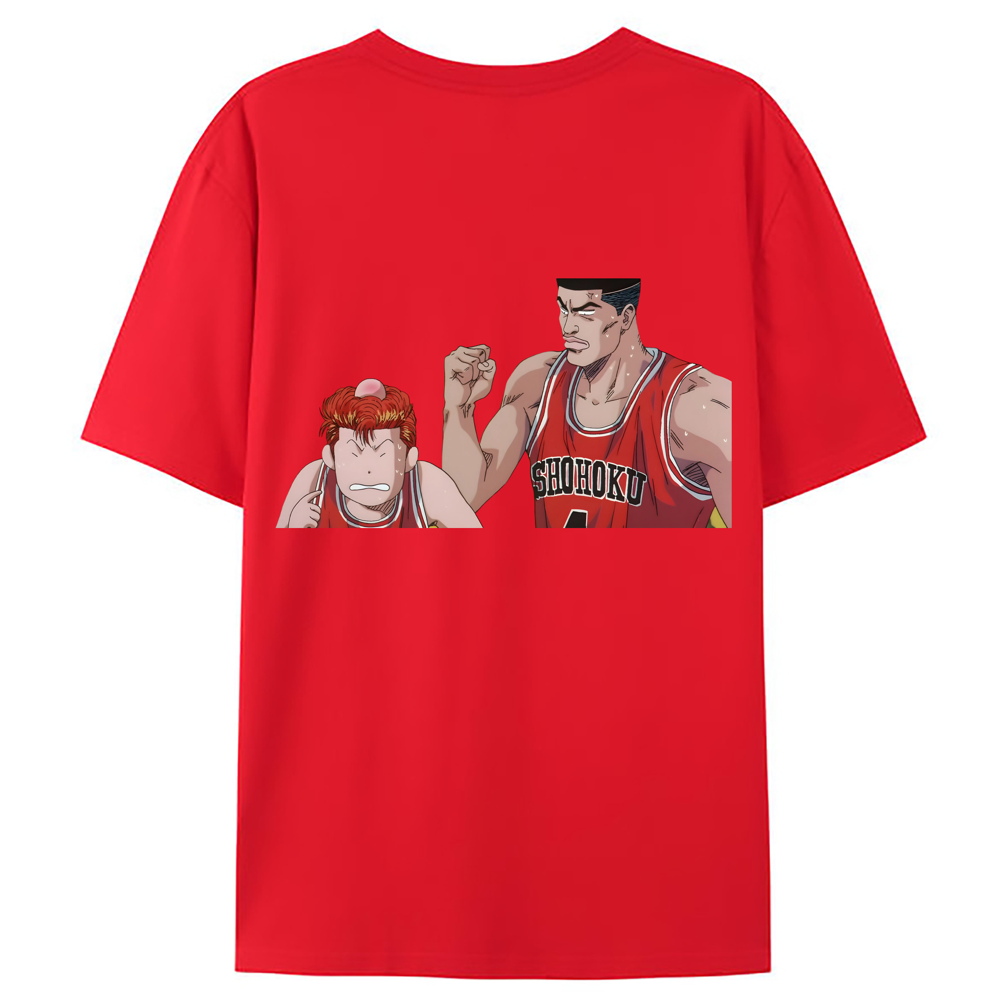 （画像用） SLAM DUNK／スラムダンク 綿100％ メンズ半袖Tシャツ（バックプリント） 通気性
