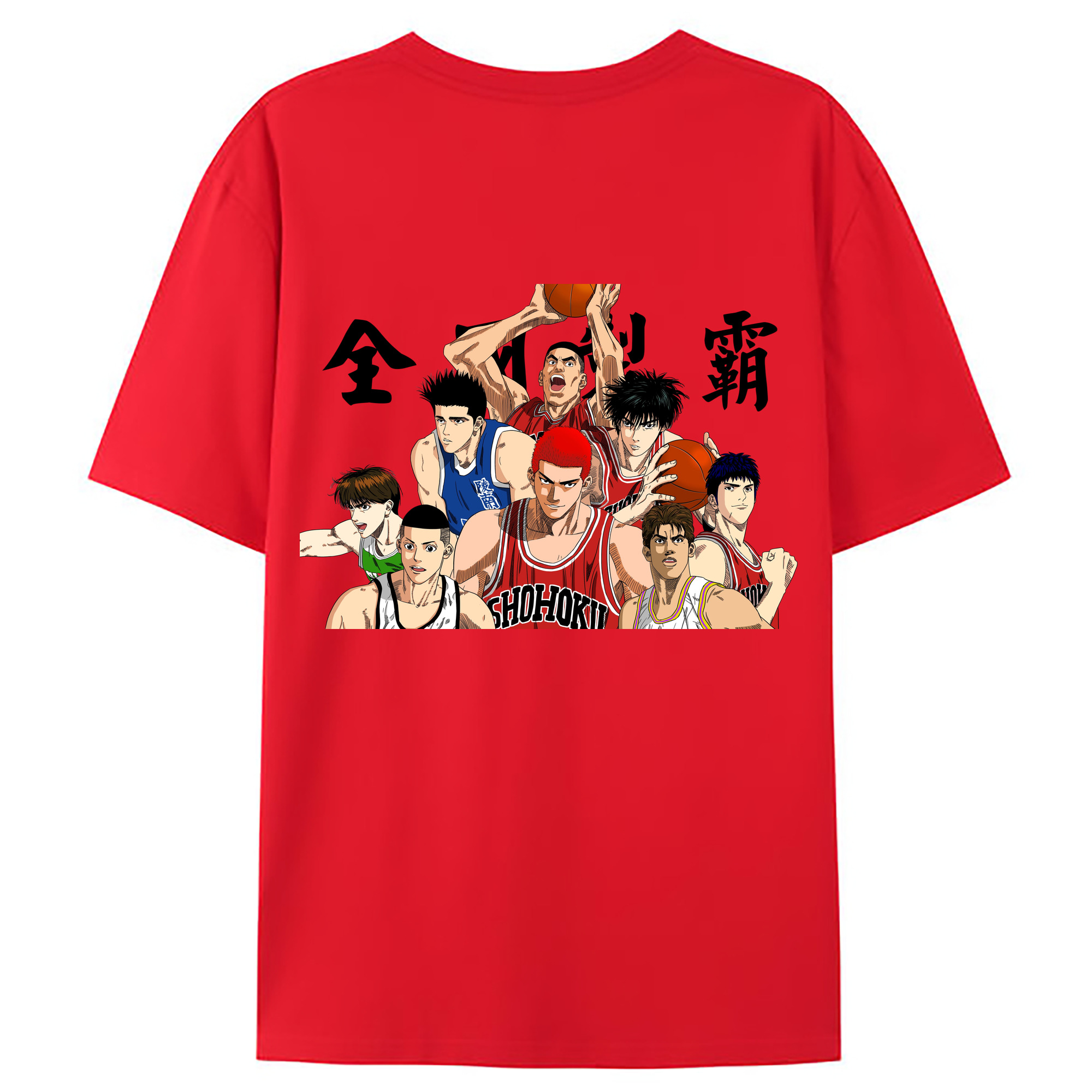 （画像用） SLAM DUNK／スラムダンク 綿100％ メンズ半袖Tシャツ（バックプリント） 通気性