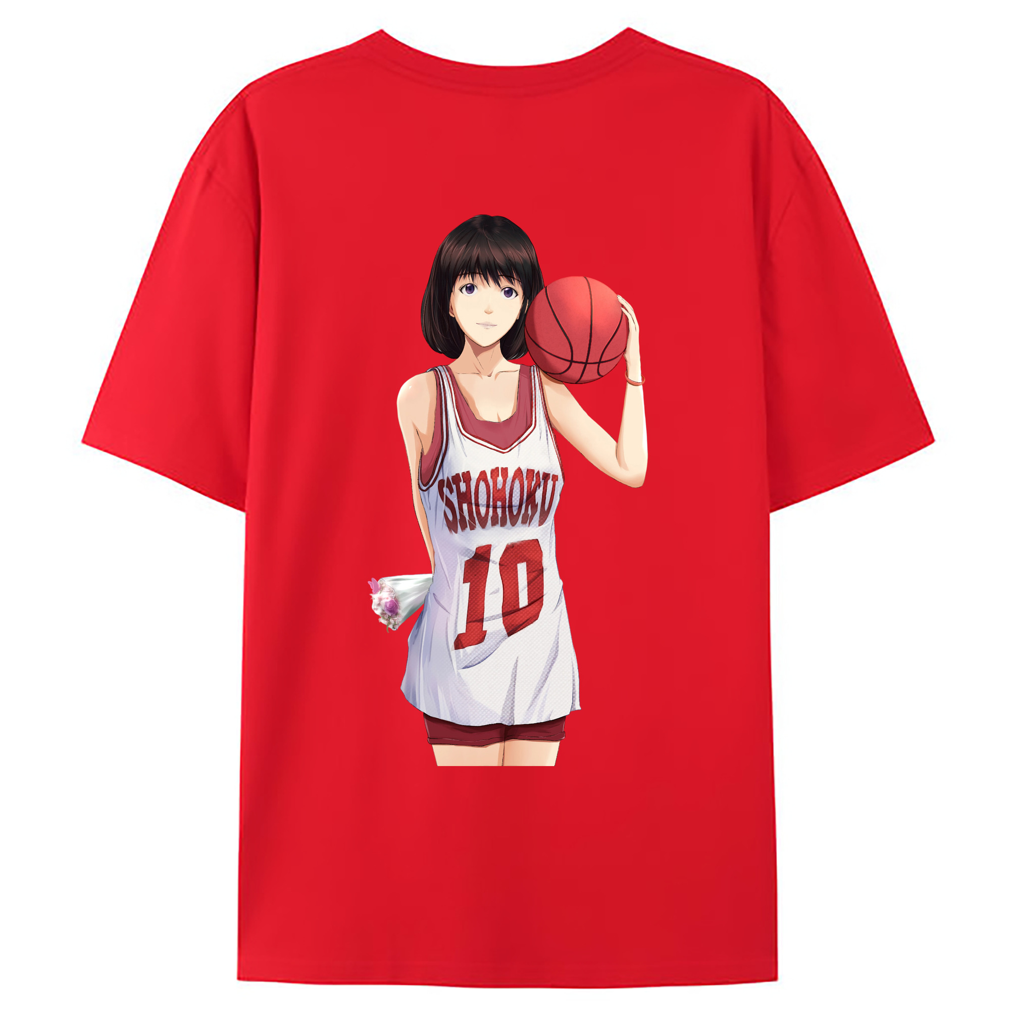 （画像用） SLAM DUNK／スラムダンク 綿100％ メンズ半袖Tシャツ（バックプリント） 通気性