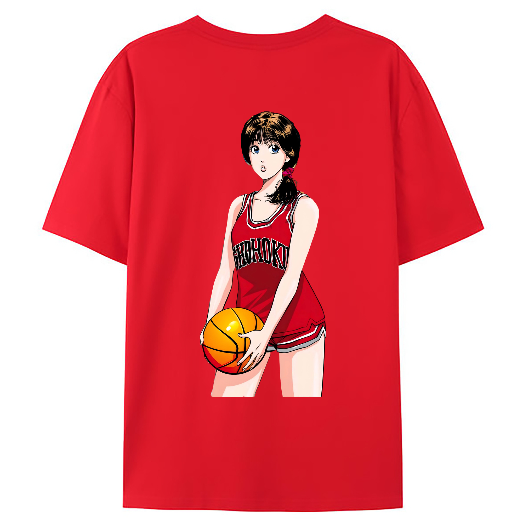 （画像用） SLAM DUNK／スラムダンク 綿100％ メンズ半袖Tシャツ（バックプリント） 通気性