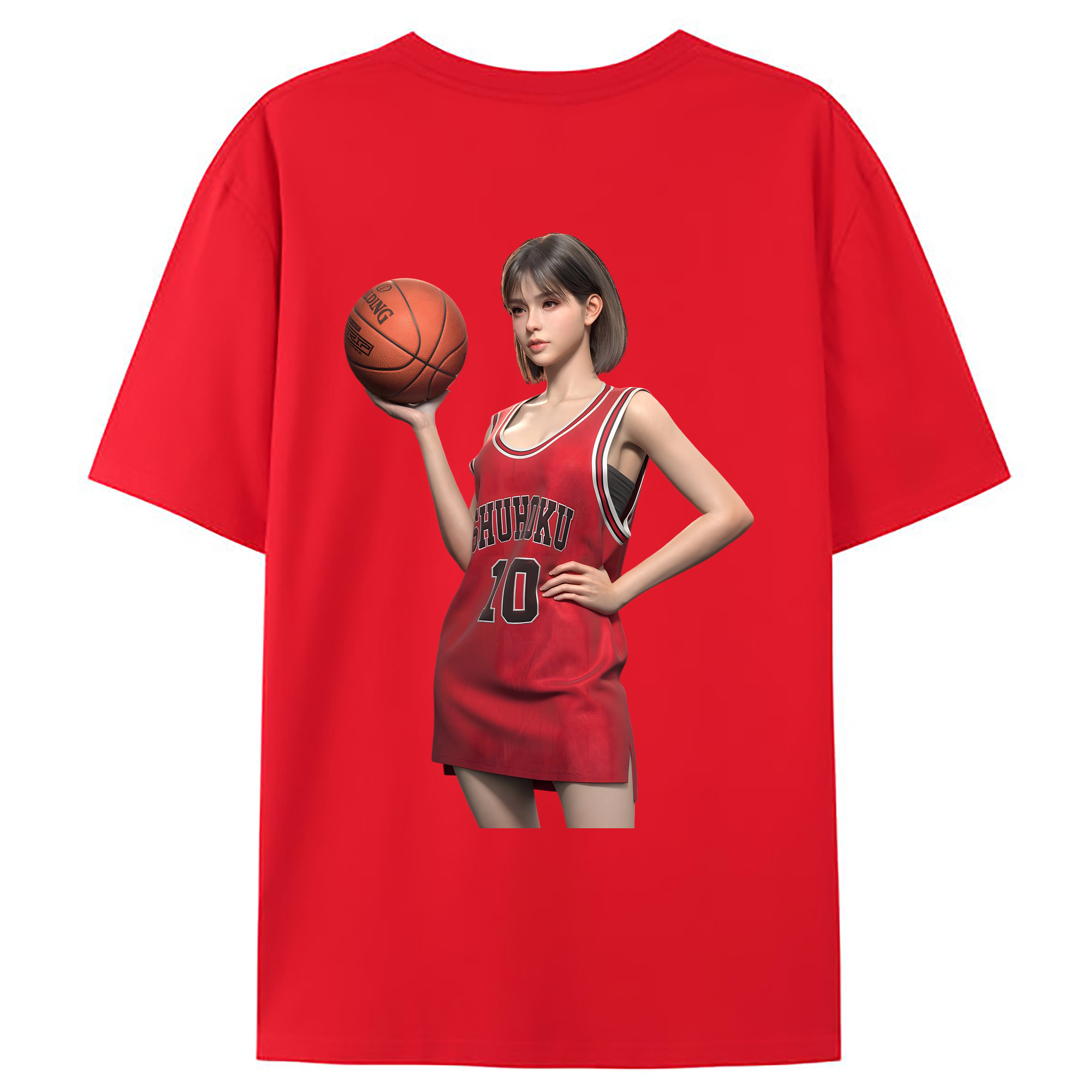 （画像用） SLAM DUNK／スラムダンク 綿100％ メンズ半袖Tシャツ（バックプリント） 通気性