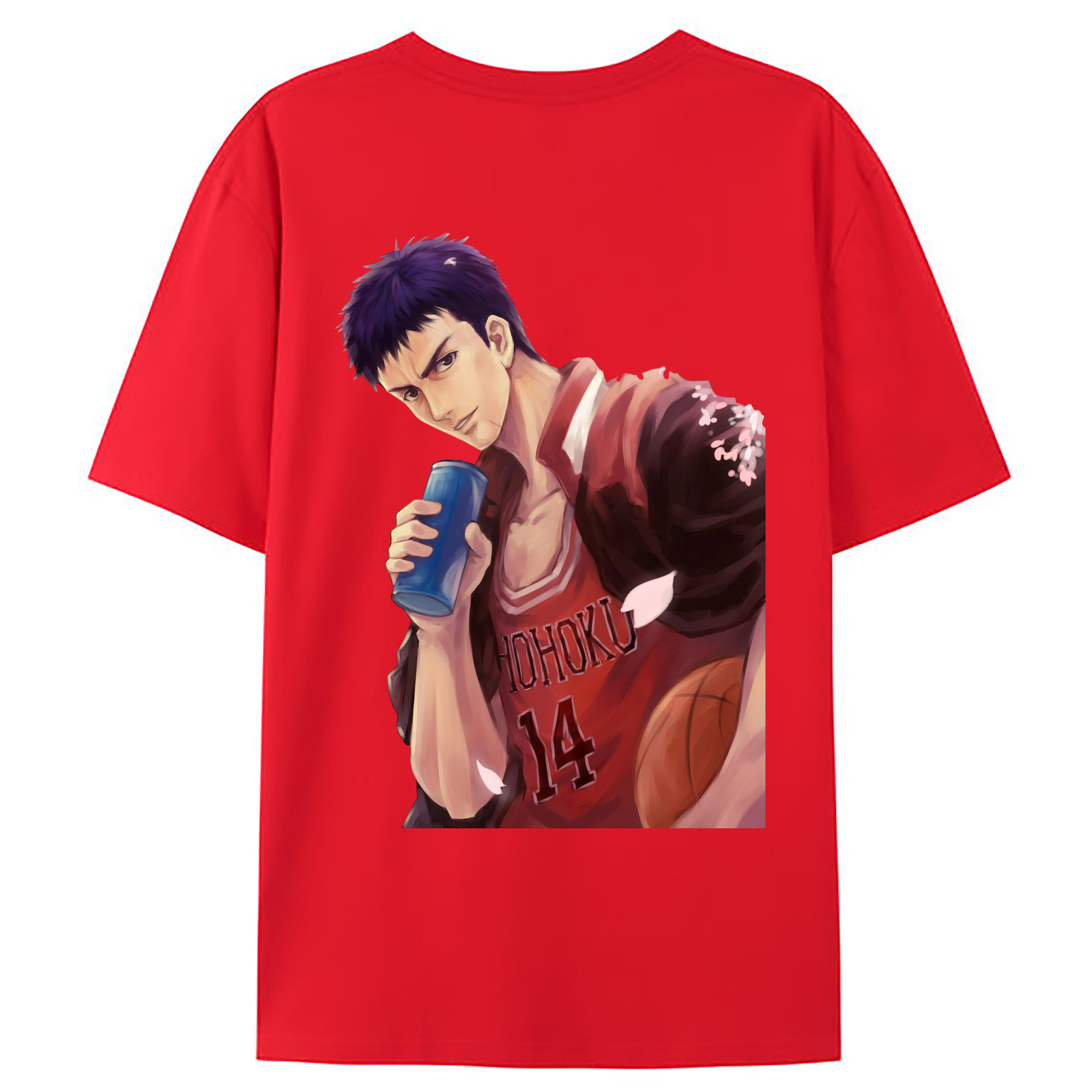 （画像用） SLAM DUNK／スラムダンク 綿100％ メンズ半袖Tシャツ（バックプリント） 通気性