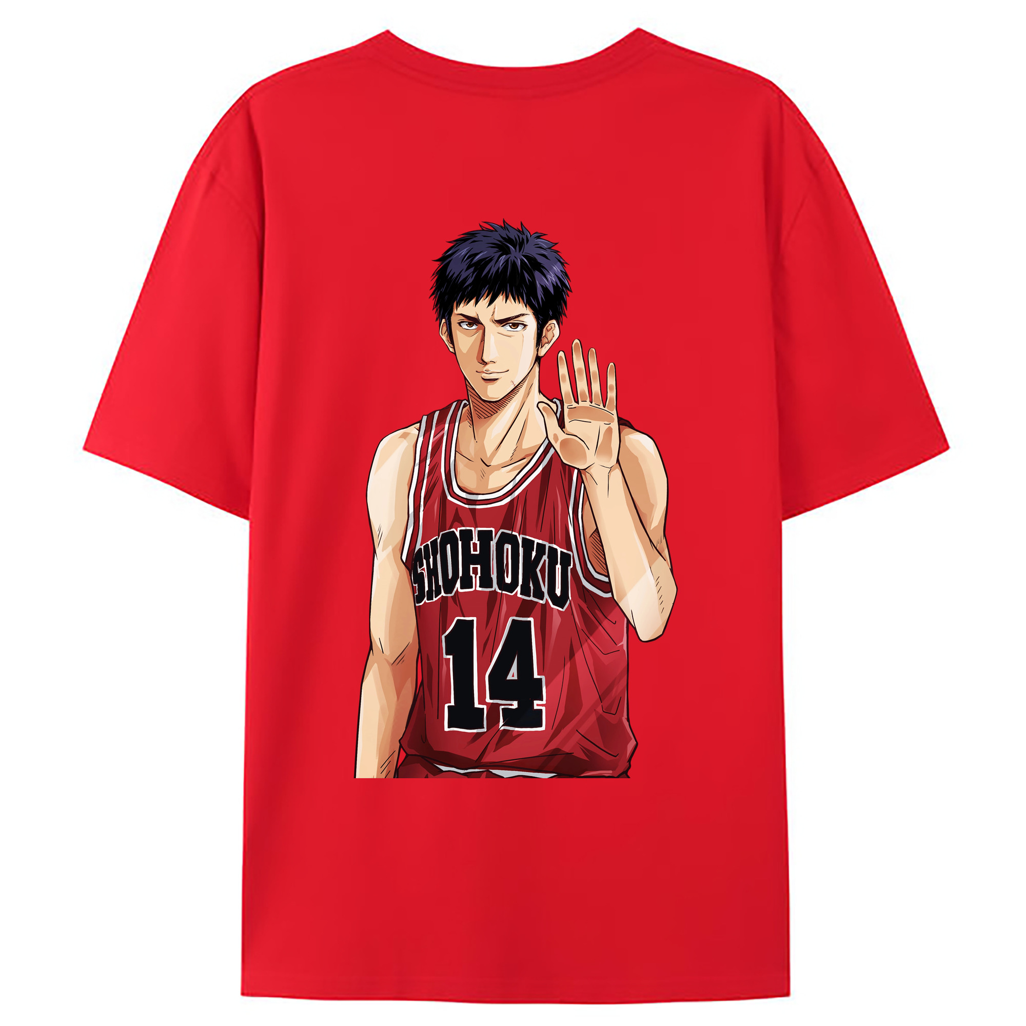 （画像用） SLAM DUNK／スラムダンク 綿100％ メンズ半袖Tシャツ（バックプリント） 通気性