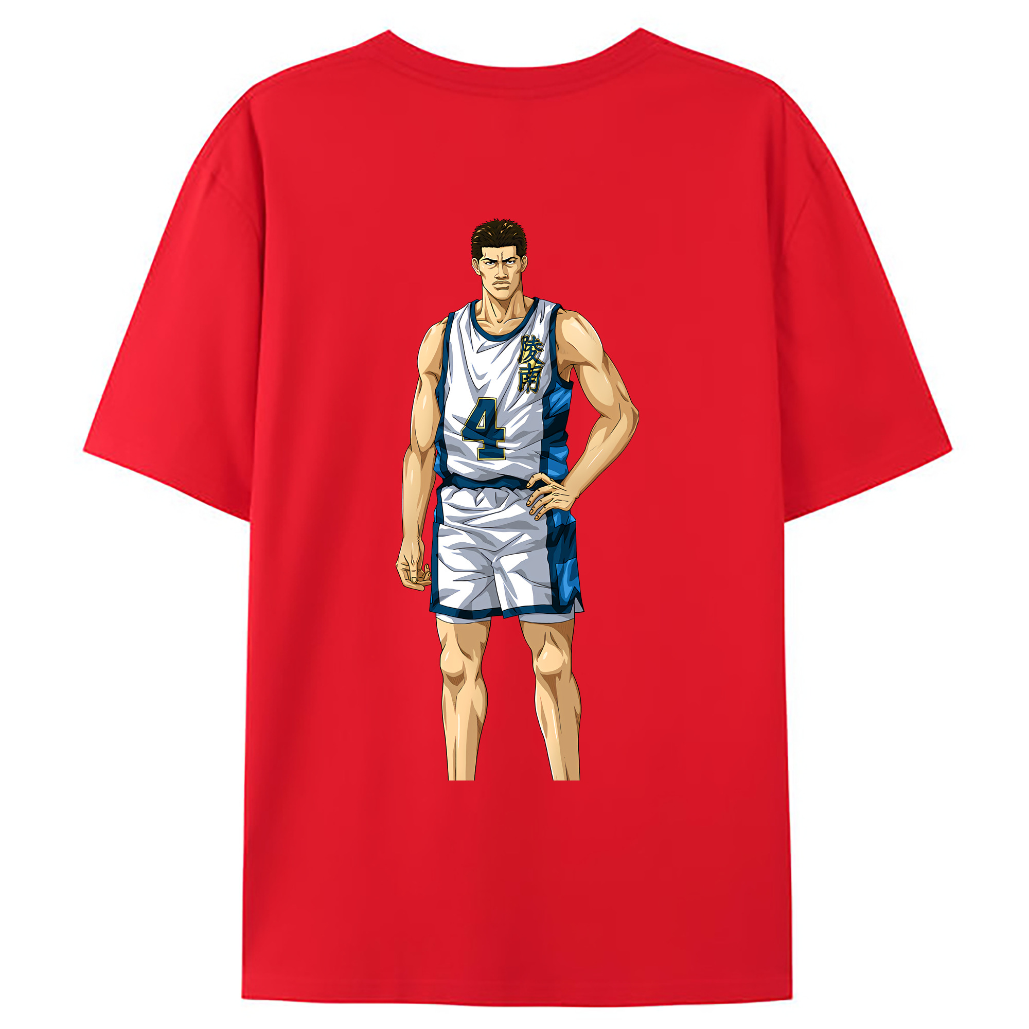 （画像用） SLAM DUNK／スラムダンク 綿100％ メンズ半袖Tシャツ（バックプリント） 通気性
