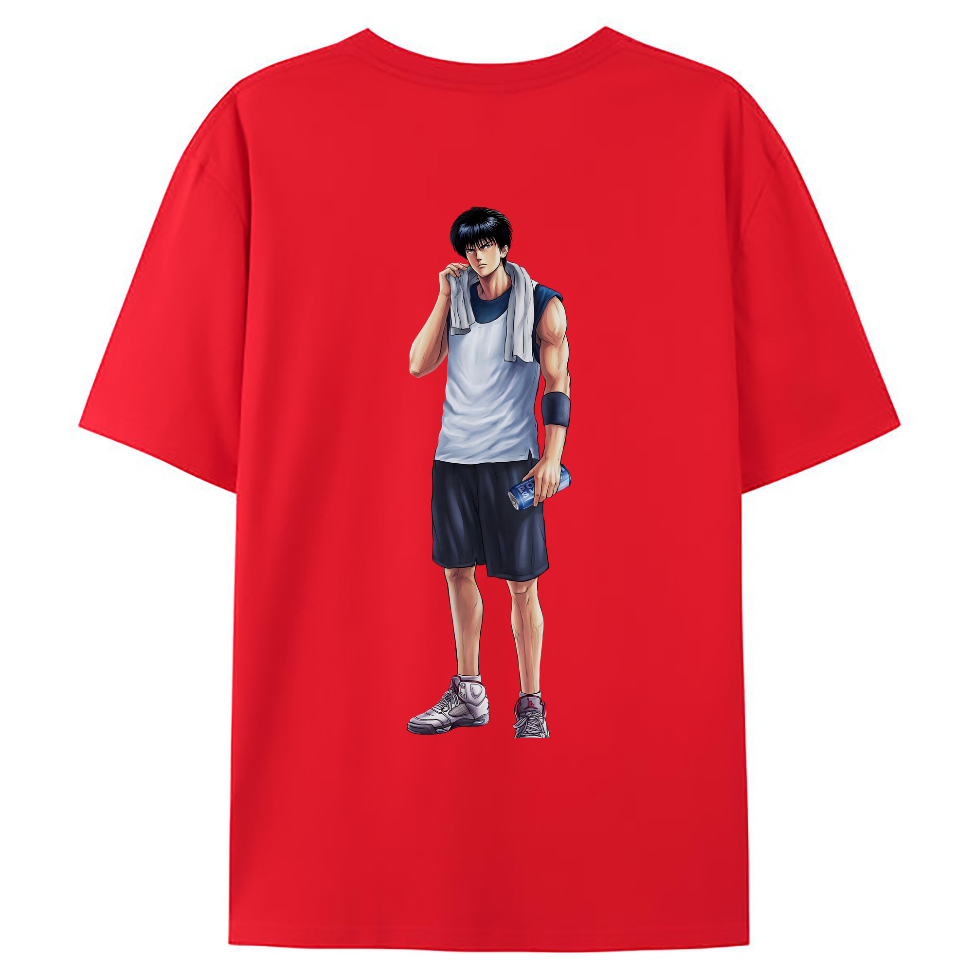 （画像用） SLAM DUNK／スラムダンク 綿100％ メンズ半袖Tシャツ（バックプリント） 通気性