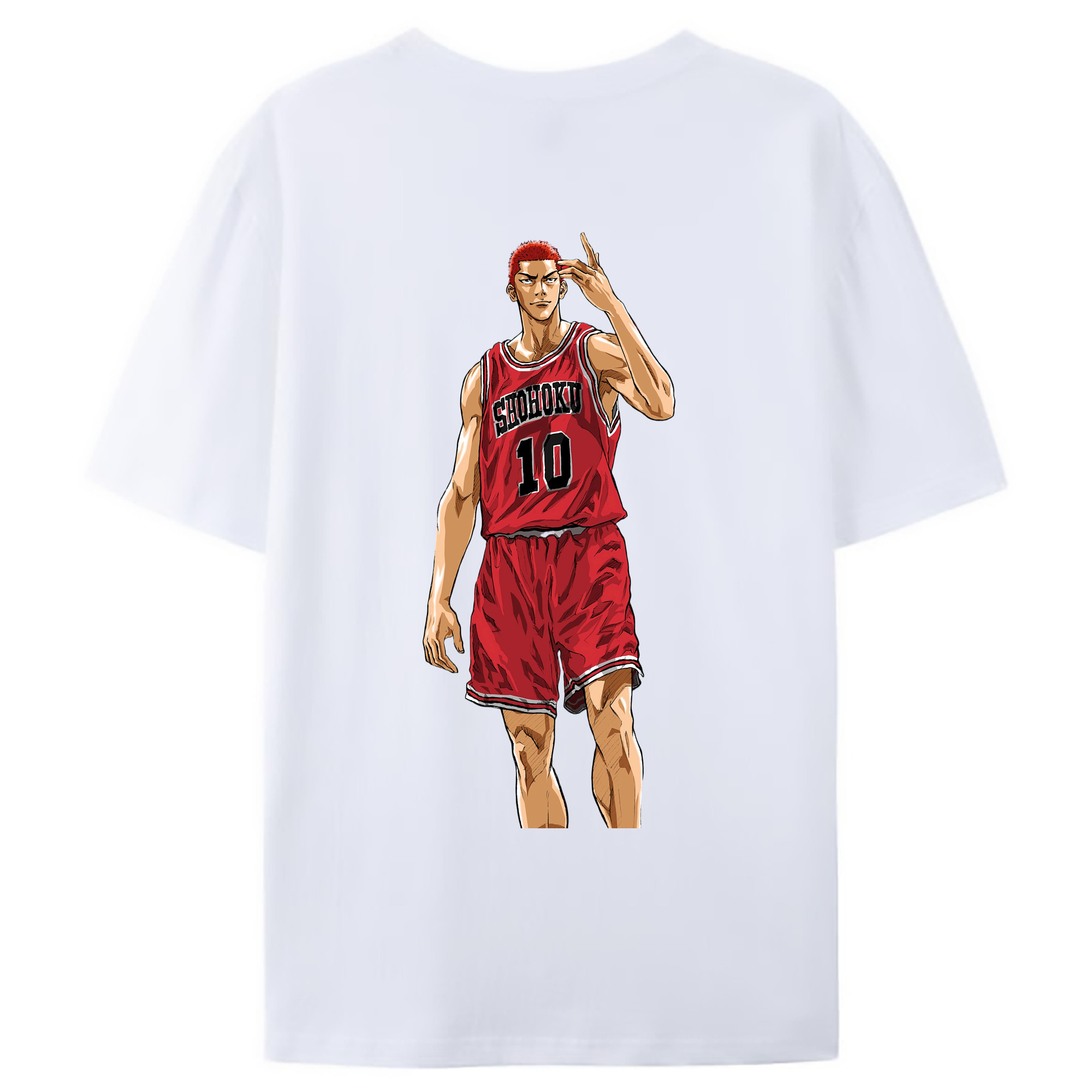 （画像用） SLAM DUNK／スラムダンク 綿100％ メンズ半袖Tシャツ（バックプリント） 通気性