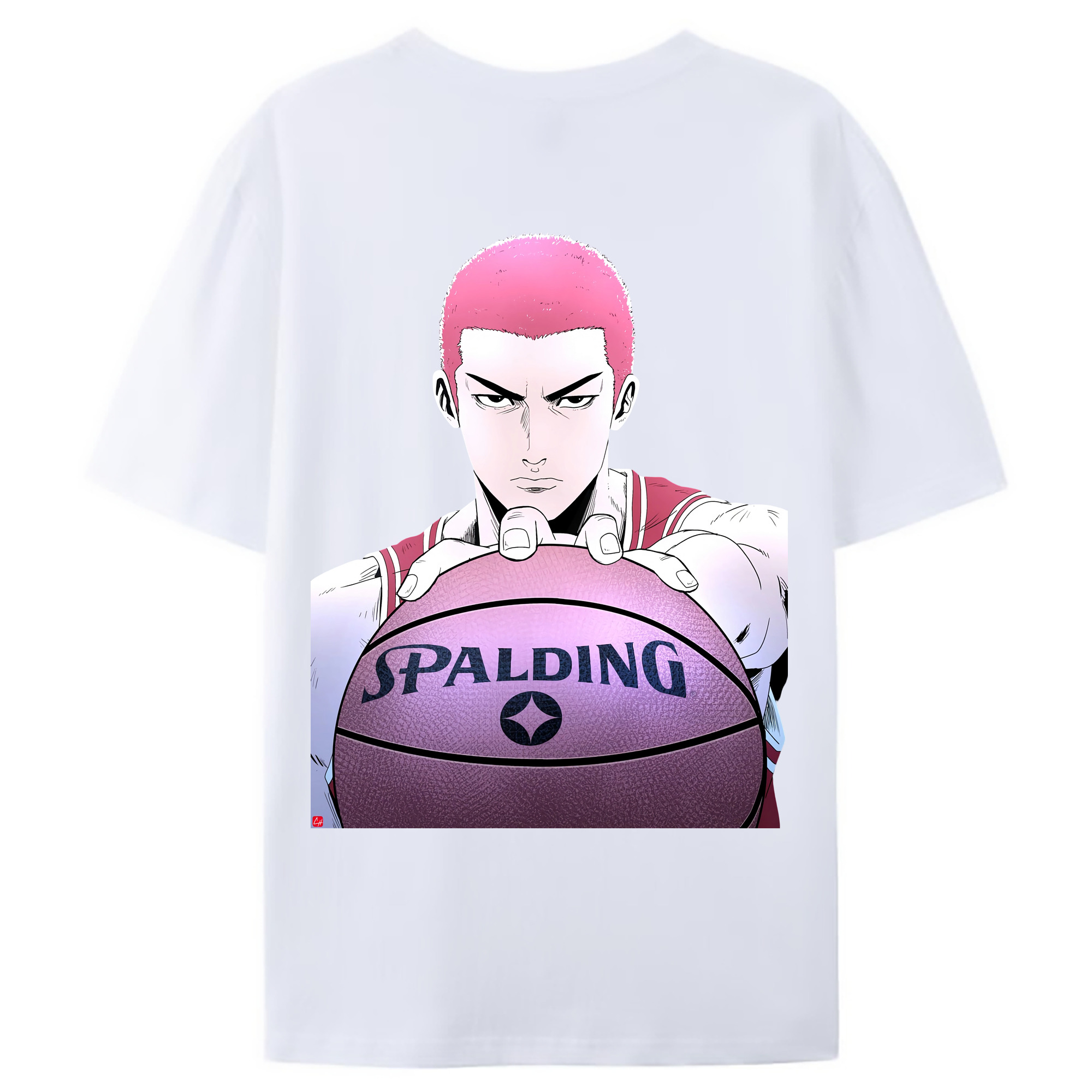 （画像用） SLAM DUNK／スラムダンク 綿100％ メンズ半袖Tシャツ（バックプリント） 通気性