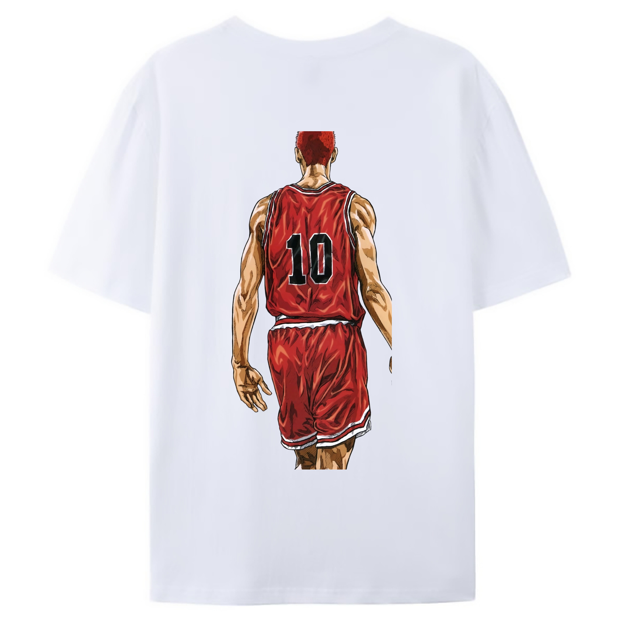 （画像用） SLAM DUNK／スラムダンク 綿100％ メンズ半袖Tシャツ（バックプリント） 通気性