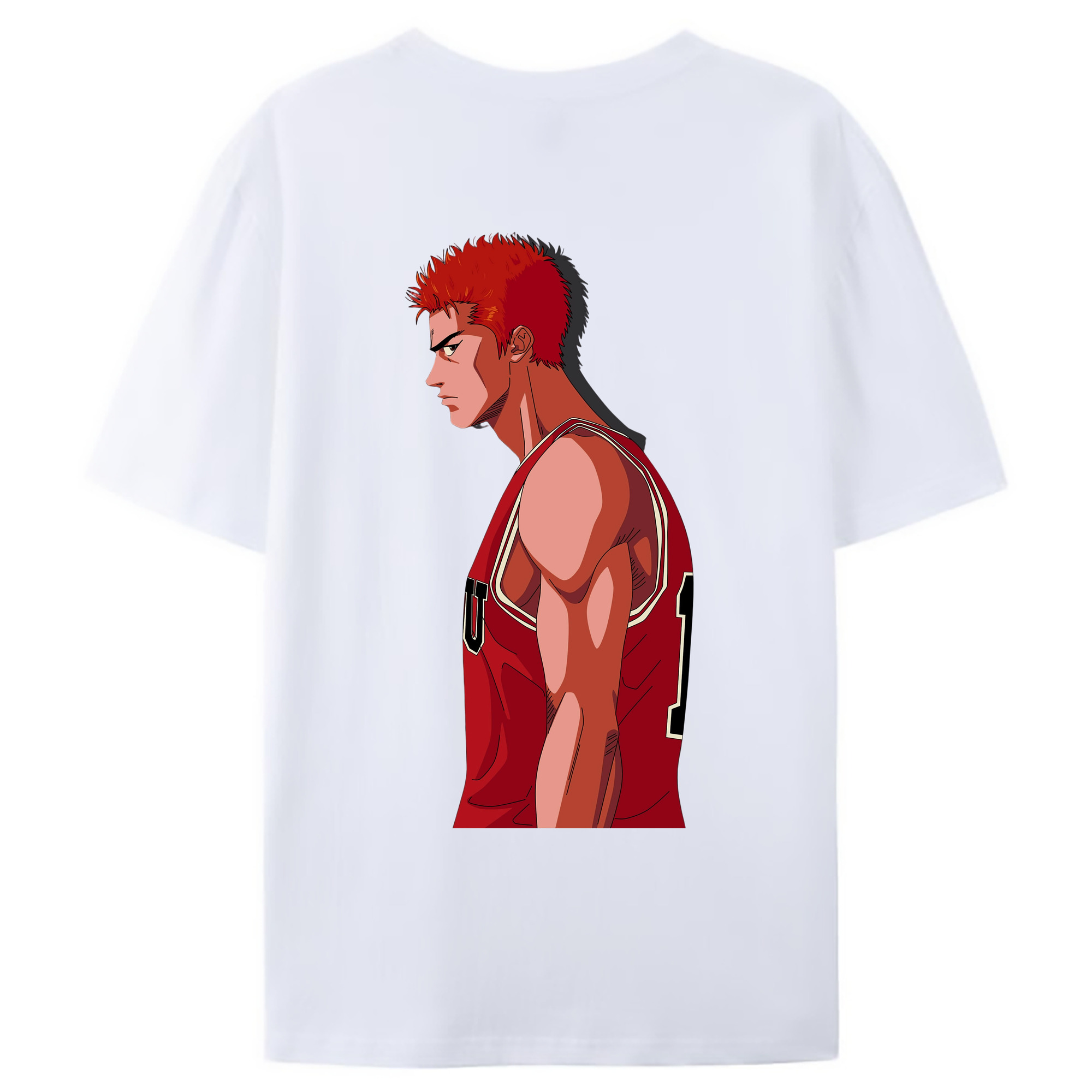 （画像用） SLAM DUNK／スラムダンク 綿100％ メンズ半袖Tシャツ（バックプリント） 通気性