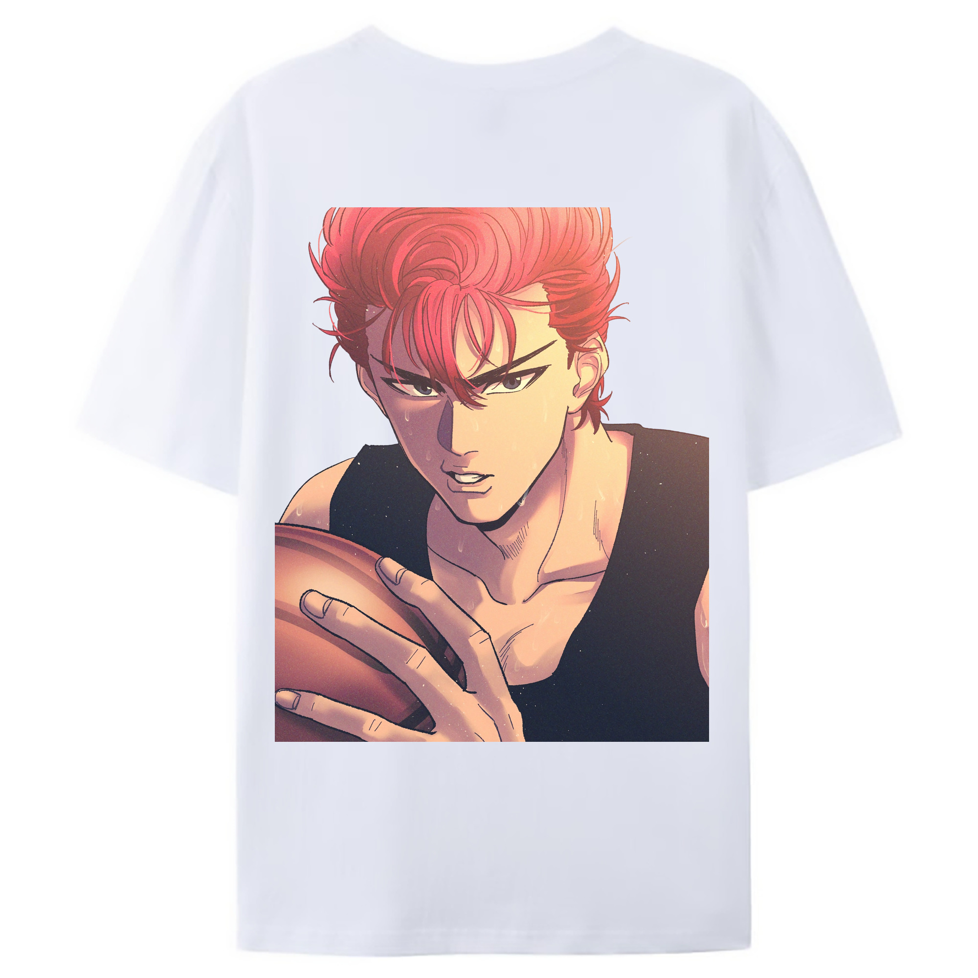 （画像用） SLAM DUNK／スラムダンク 綿100％ メンズ半袖Tシャツ（バックプリント） 通気性