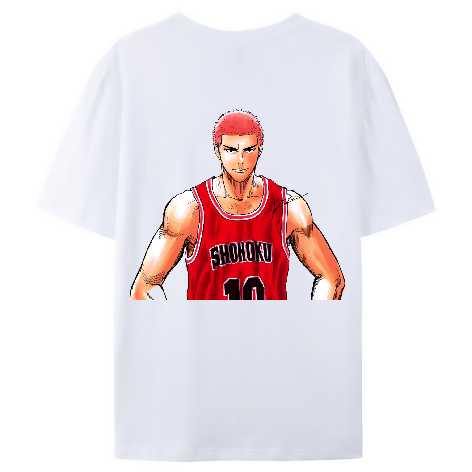 （画像用） SLAM DUNK／スラムダンク 綿100％ メンズ半袖Tシャツ（バックプリント） 通気性