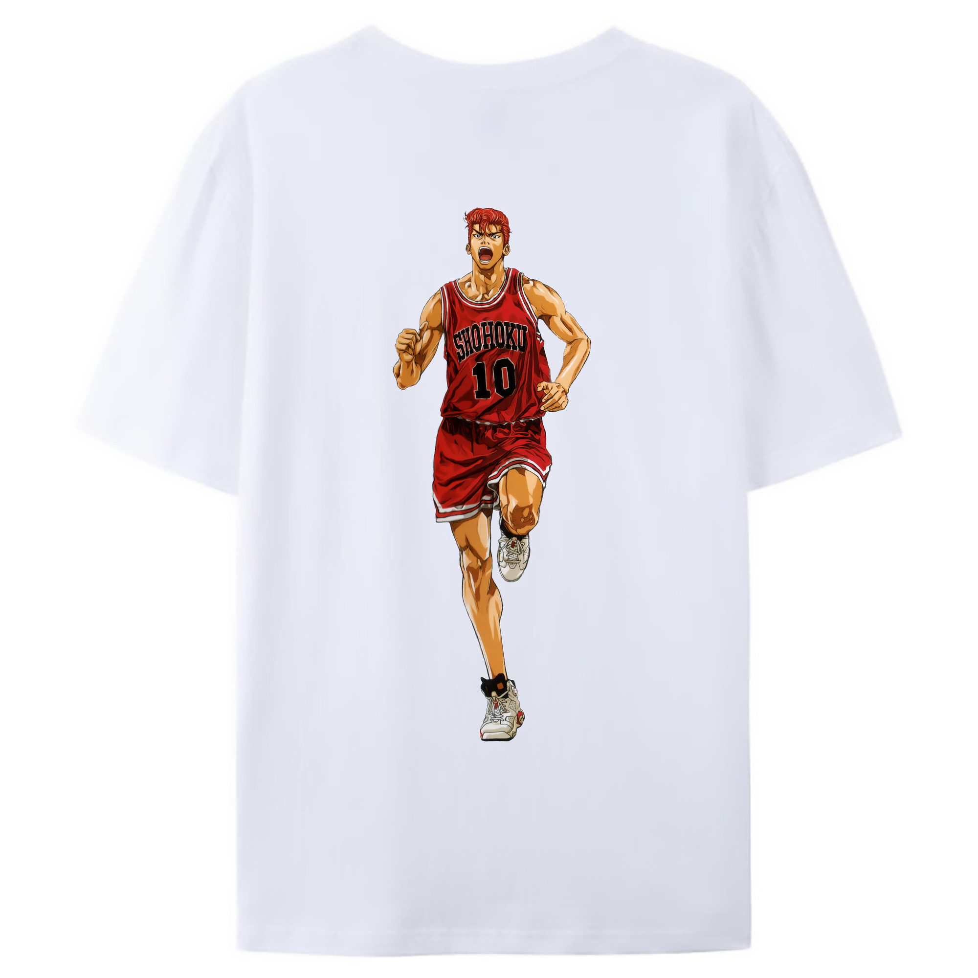 （画像用） SLAM DUNK／スラムダンク 綿100％ メンズ半袖Tシャツ（バックプリント） 通気性