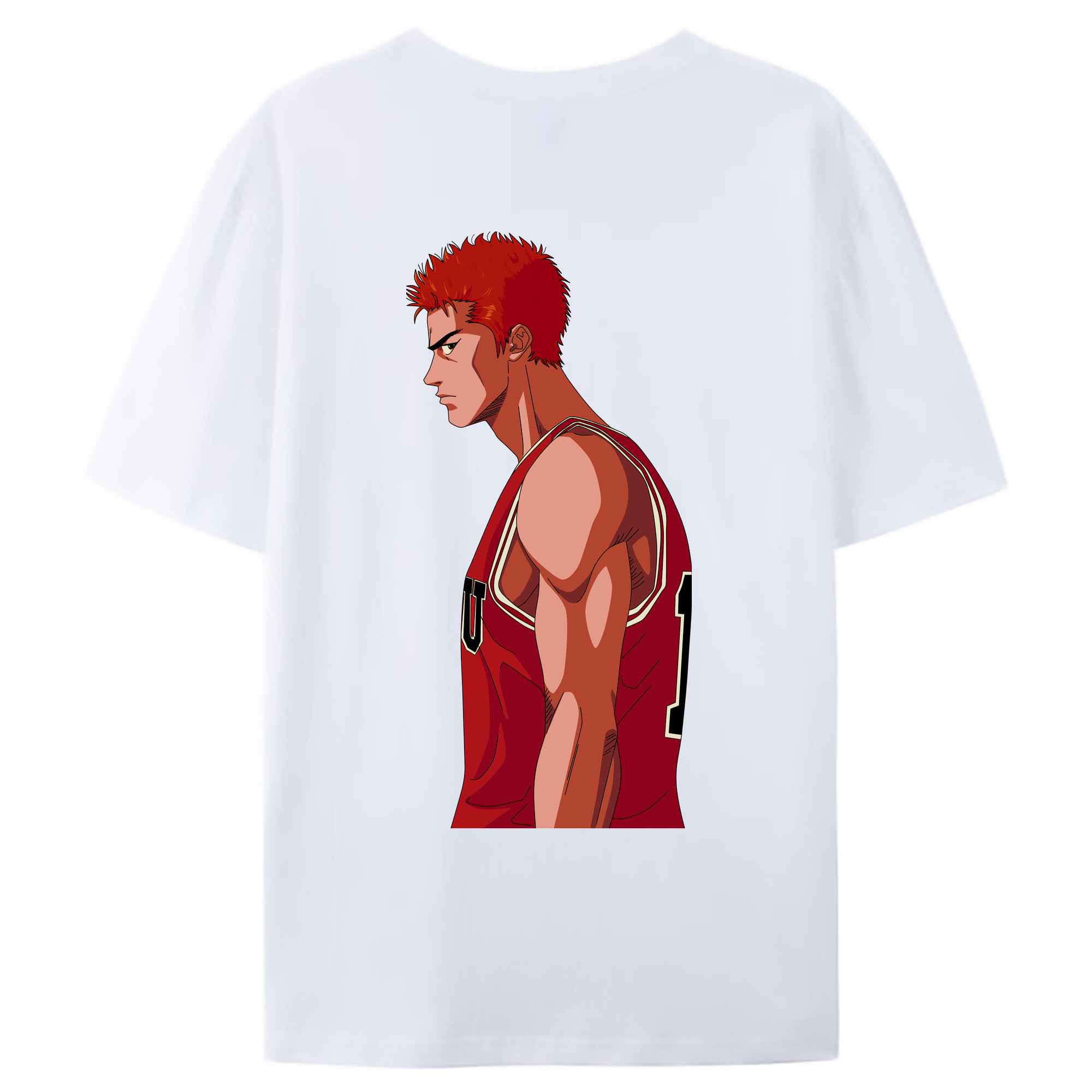 （画像用） SLAM DUNK／スラムダンク 綿100％ メンズ半袖Tシャツ（バックプリント） 通気性