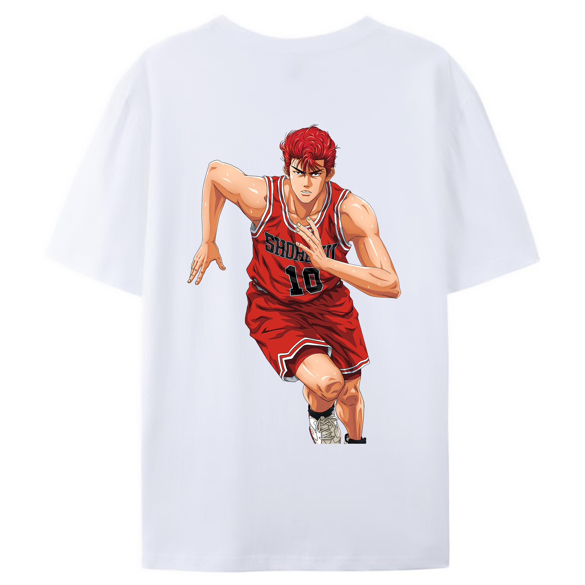（画像用） SLAM DUNK／スラムダンク 綿100％ メンズ半袖Tシャツ（バックプリント） 通気性