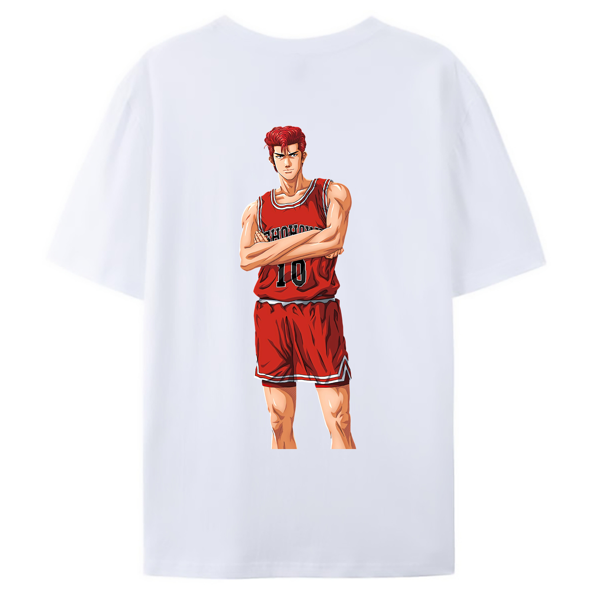 （画像用） SLAM DUNK／スラムダンク 綿100％ メンズ半袖Tシャツ（バックプリント） 通気性