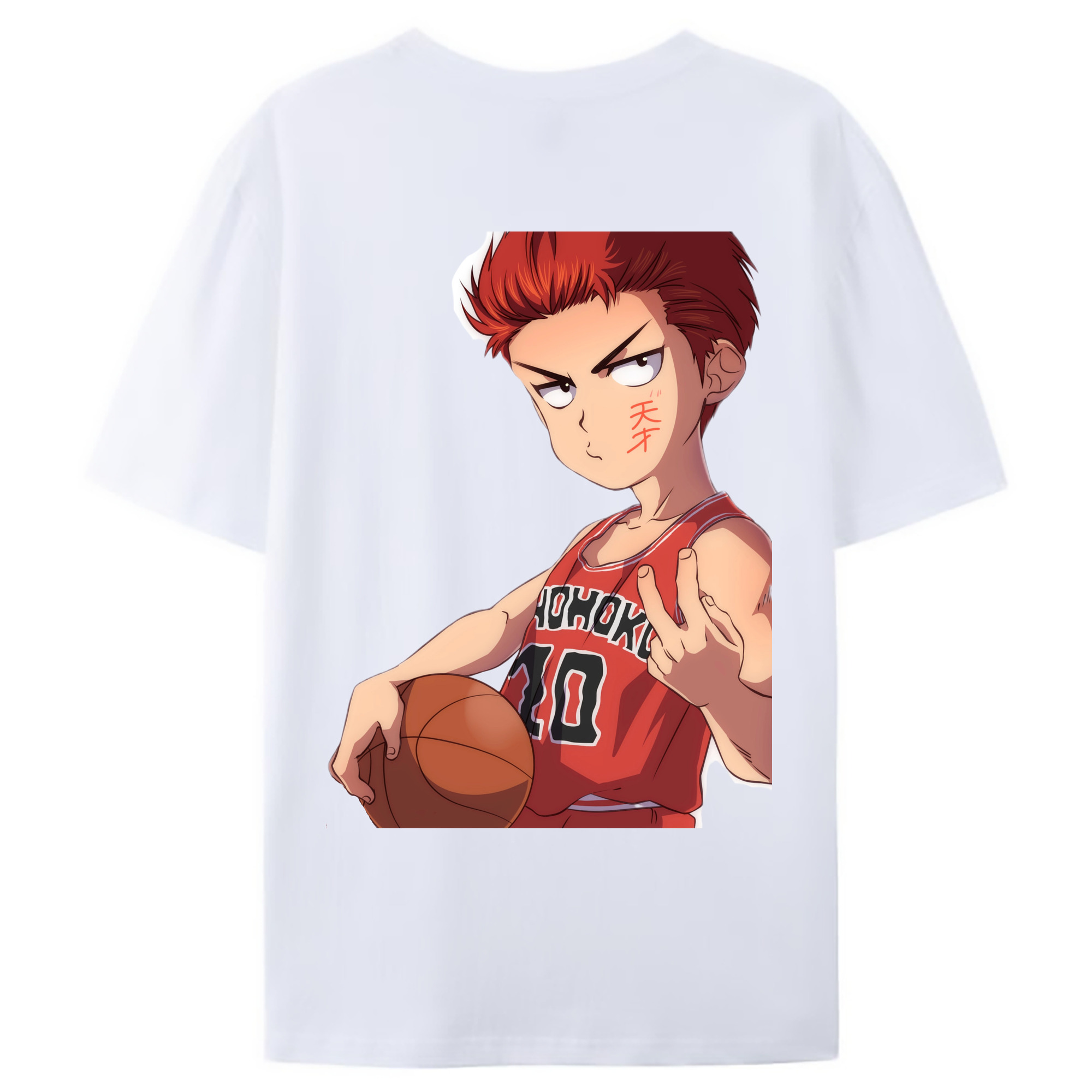 （画像用） SLAM DUNK／スラムダンク 綿100％ メンズ半袖Tシャツ（バックプリント） 通気性